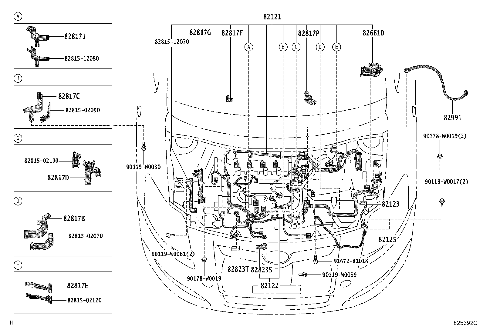 Exploded illustration 825392C