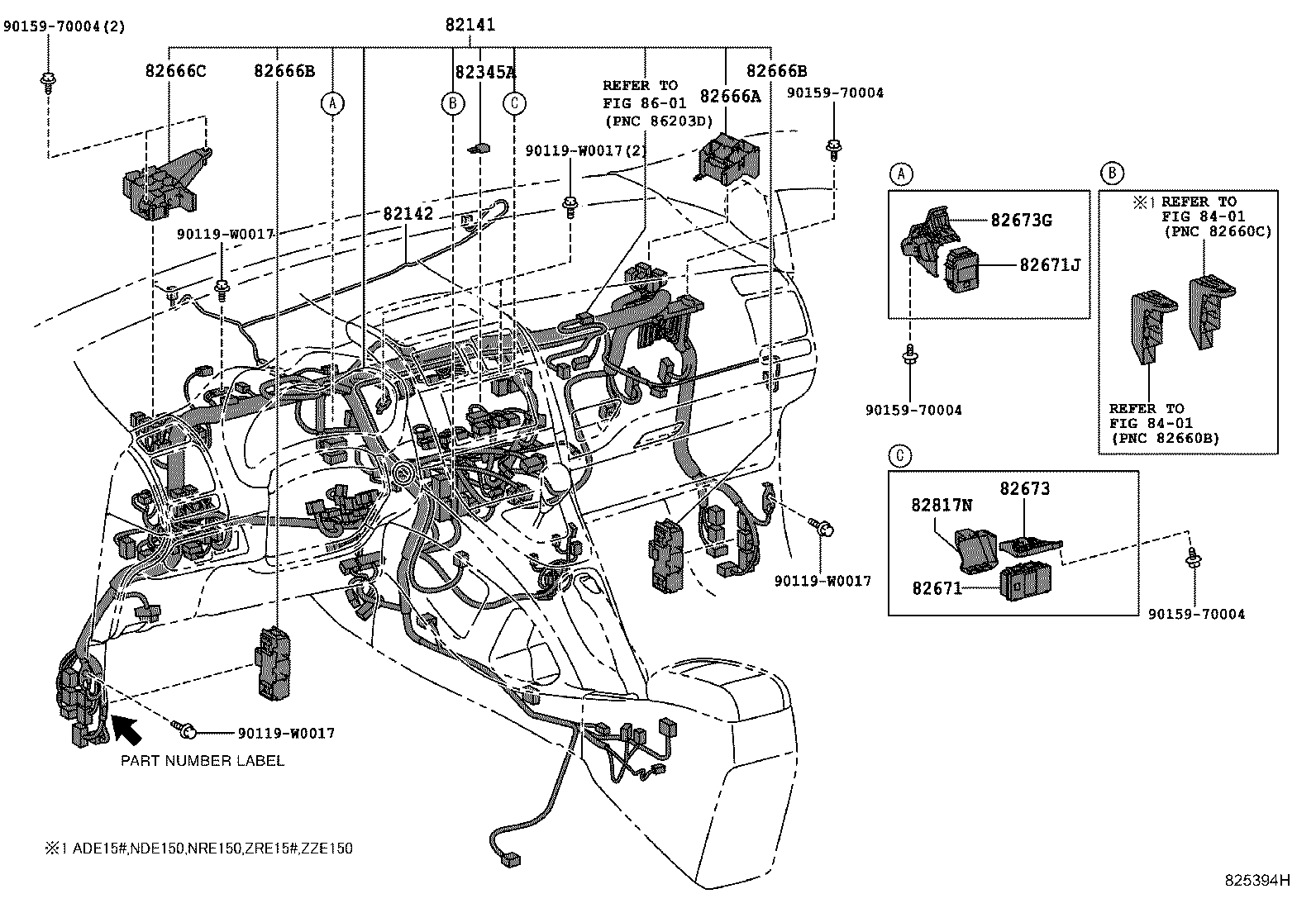 Exploded illustration 825394H