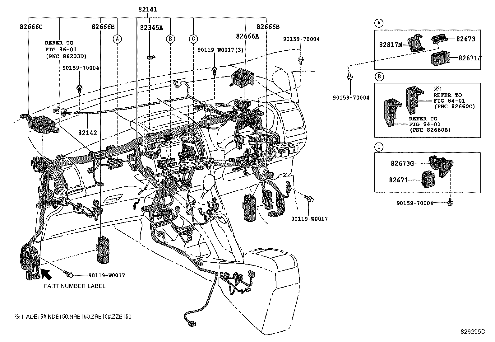 Exploded illustration 826295D