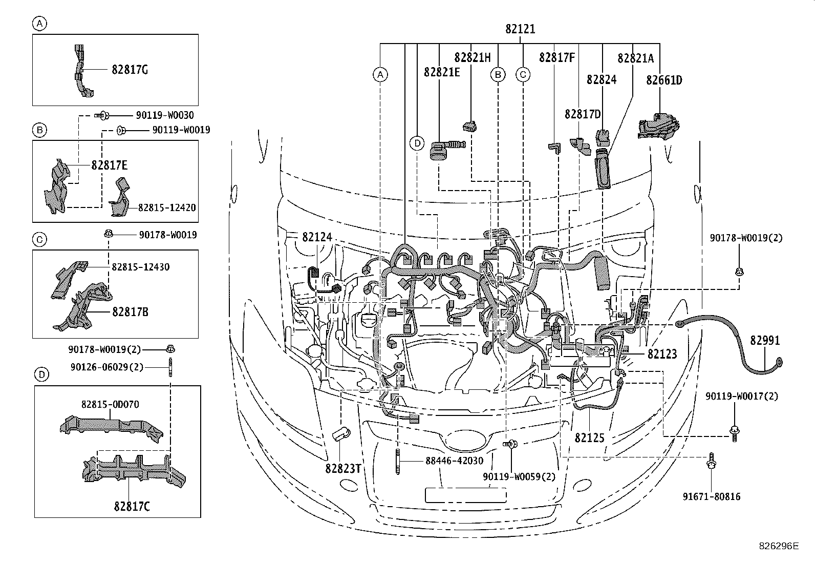 Exploded illustration 826296E