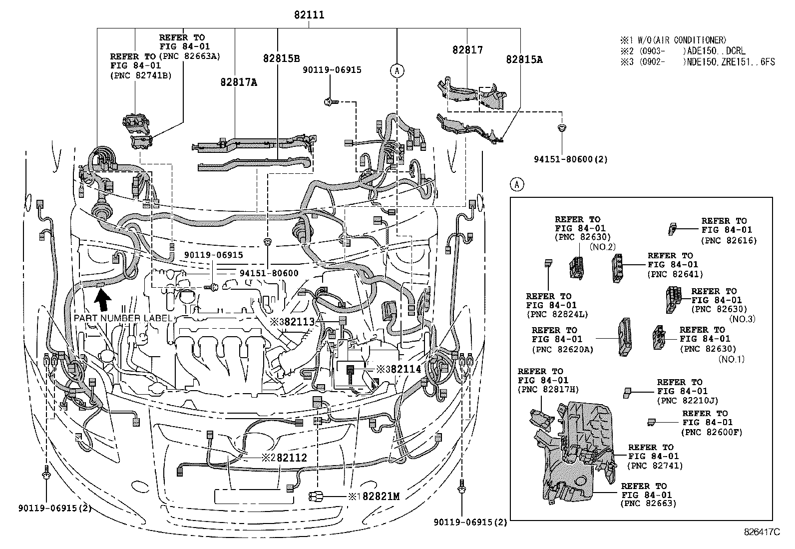 Exploded illustration 826417C