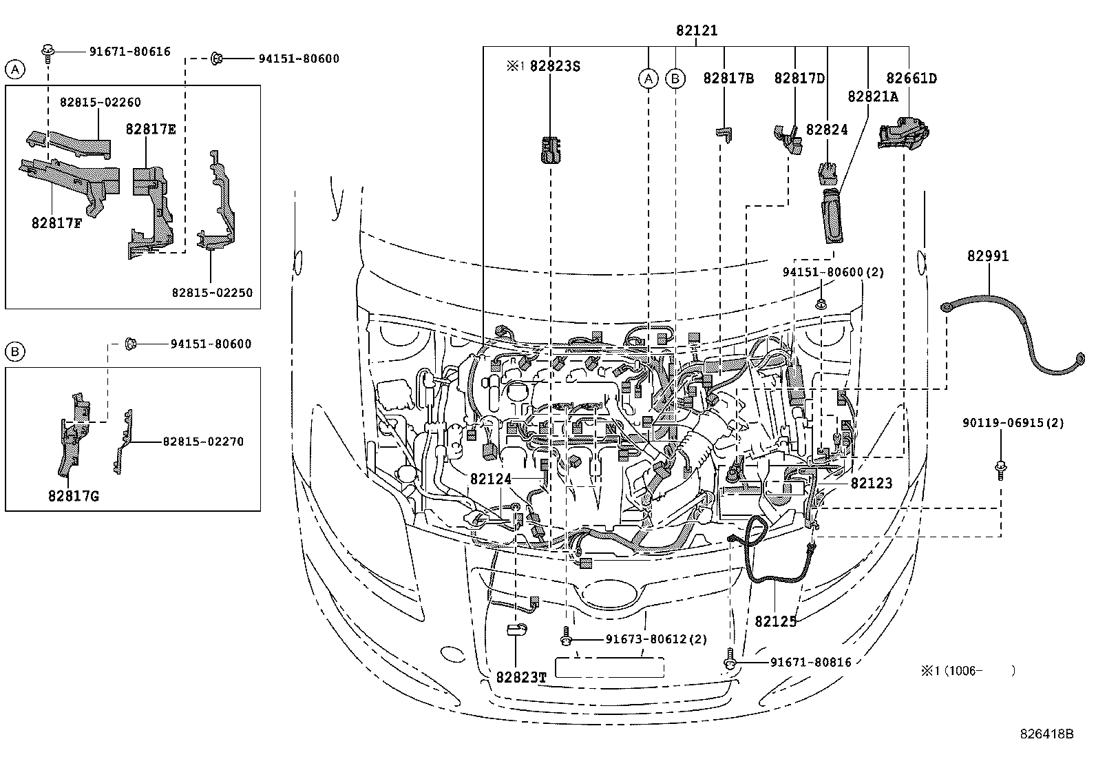 Exploded illustration 826418B
