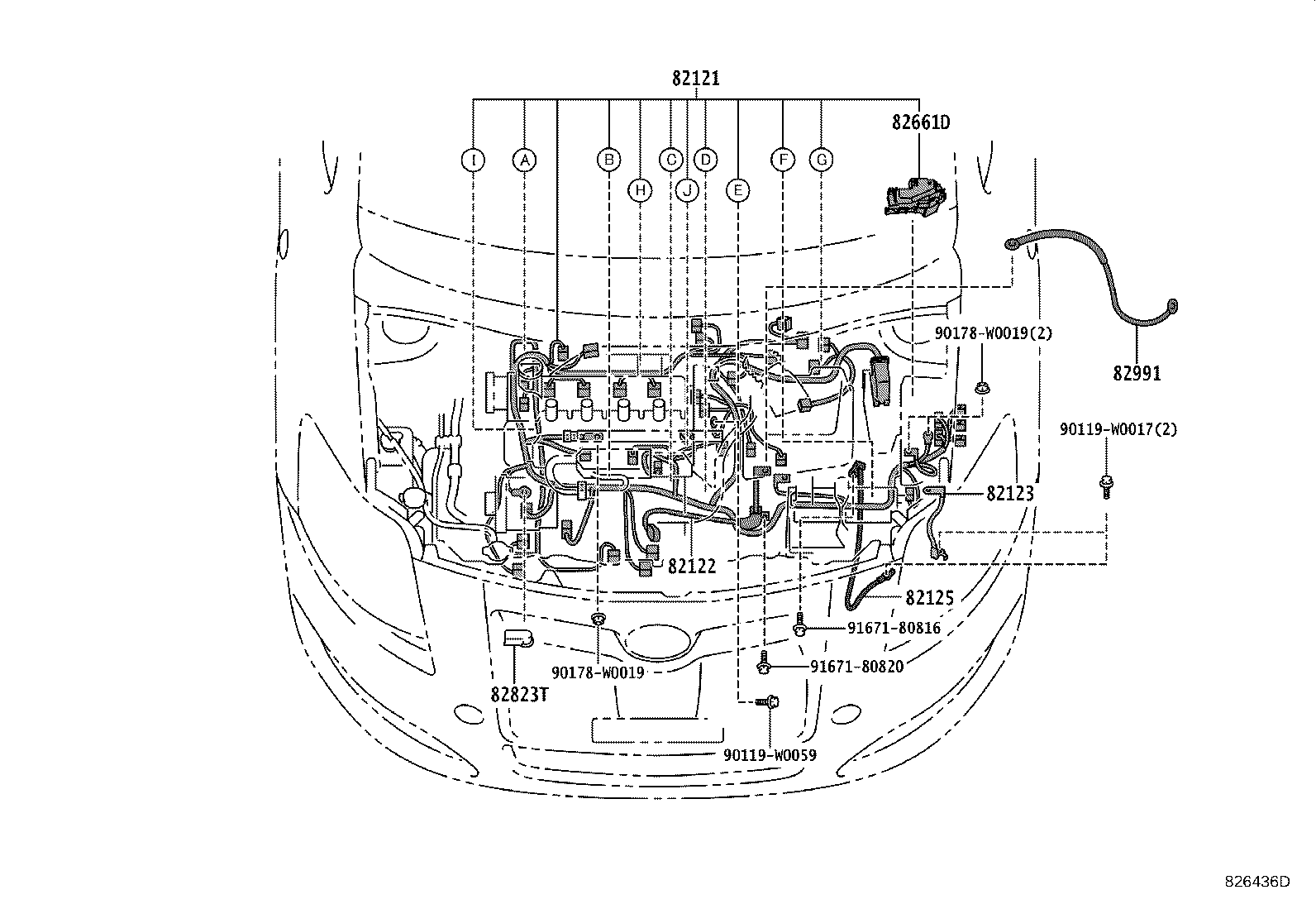 Exploded illustration 826436D
