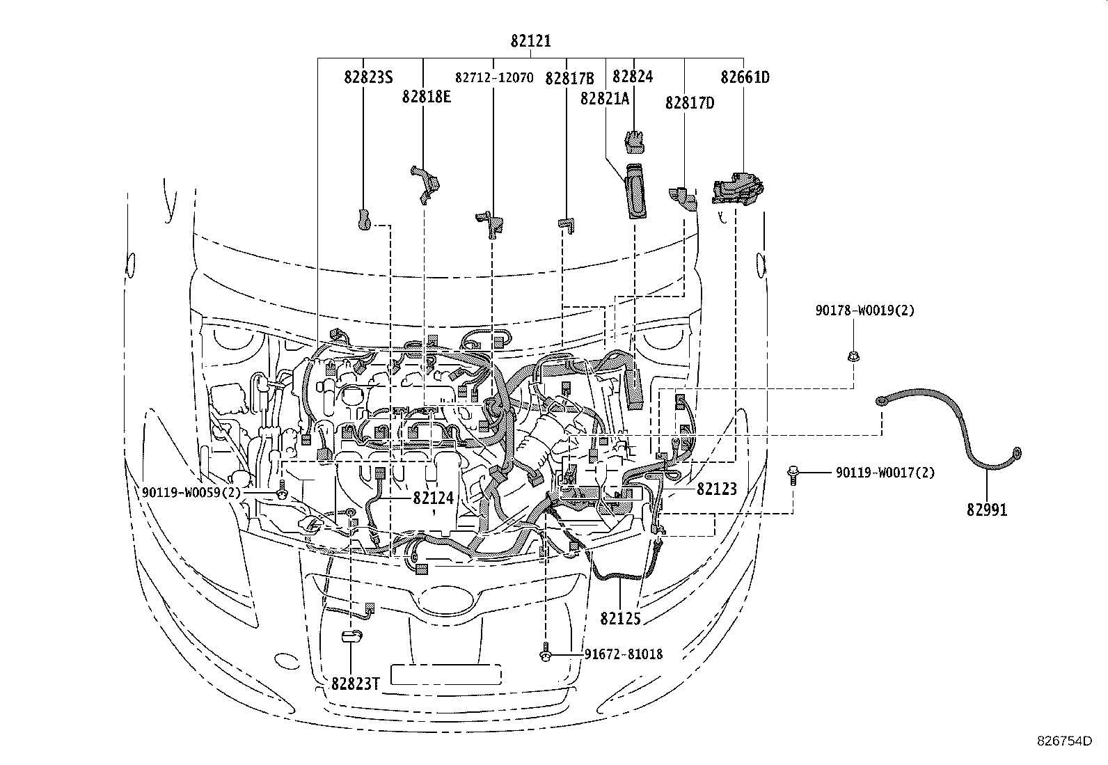 Exploded illustration 826754D