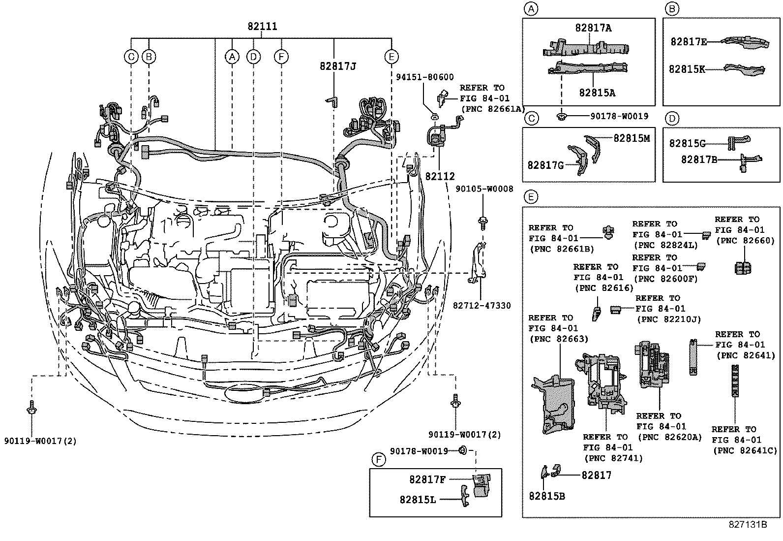 Exploded illustration 827131B