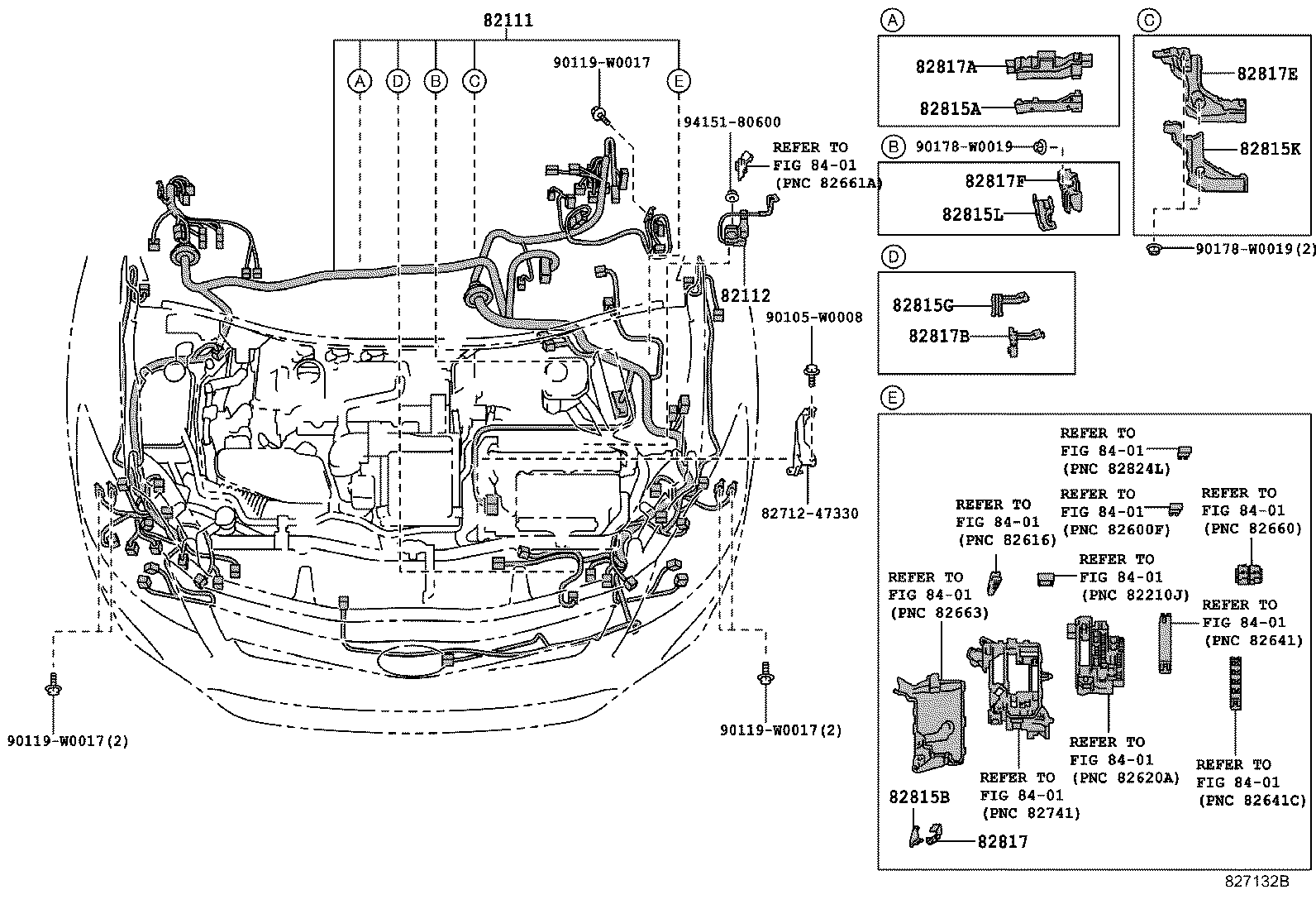 Exploded illustration 827132B