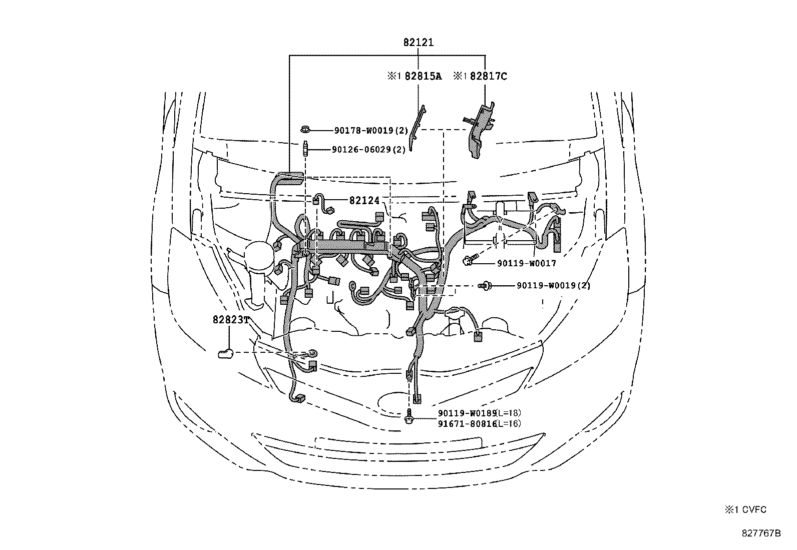 Exploded illustration 827767B