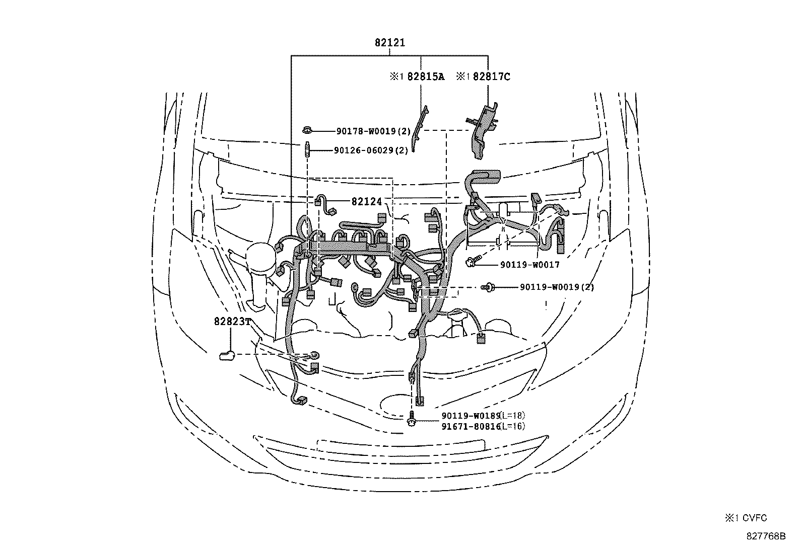 Exploded illustration 827768B
