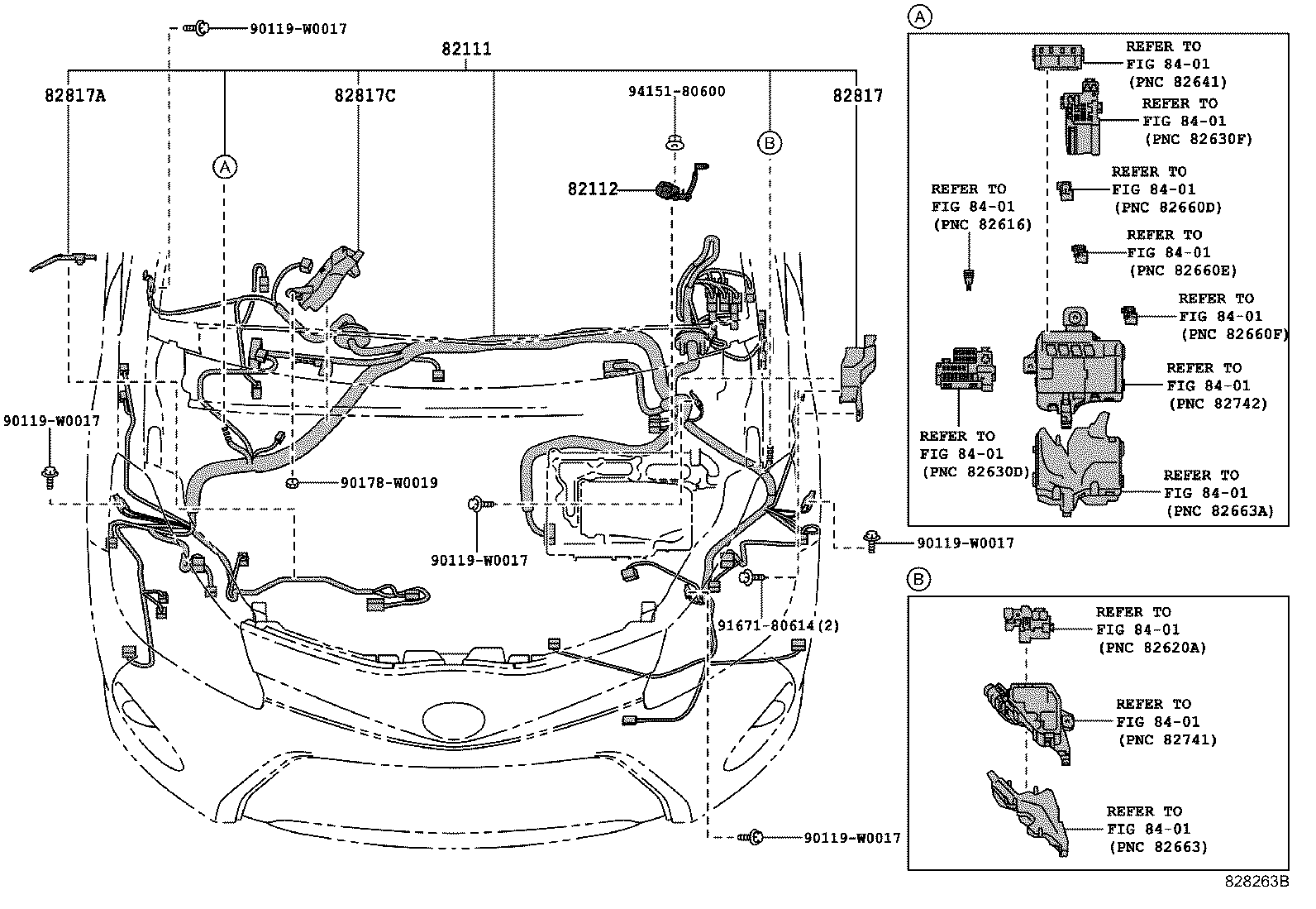 Exploded illustration 828263B