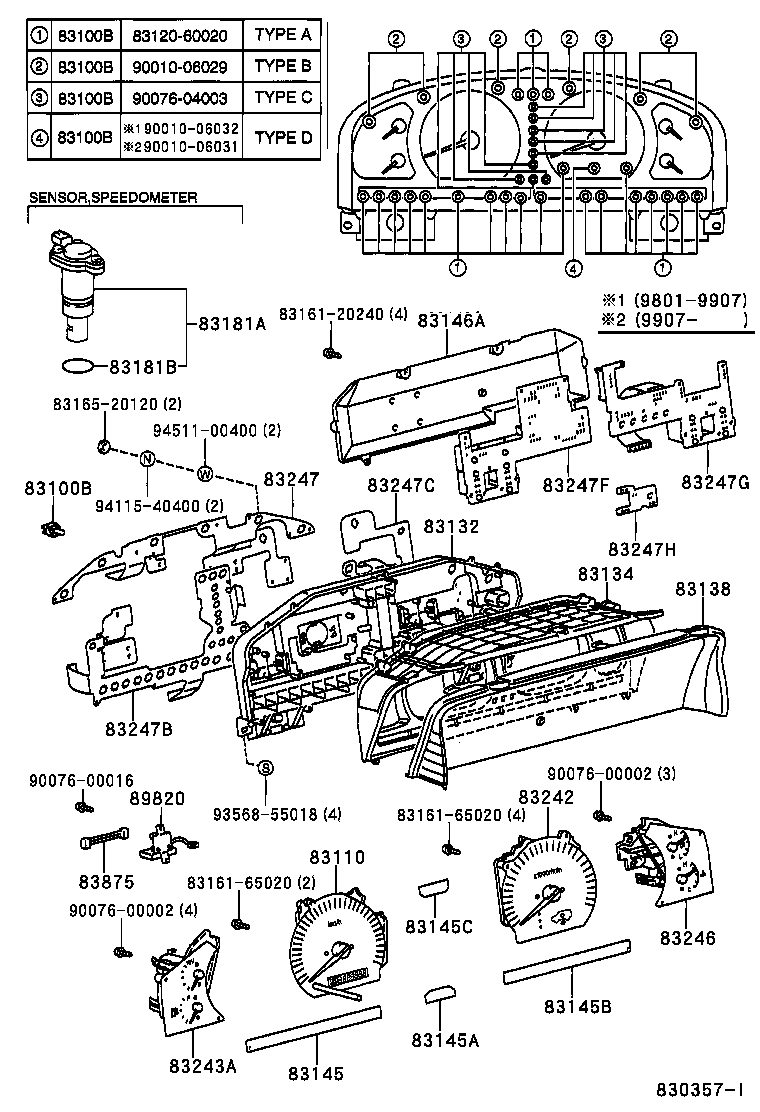 Exploded illustration 830357I
