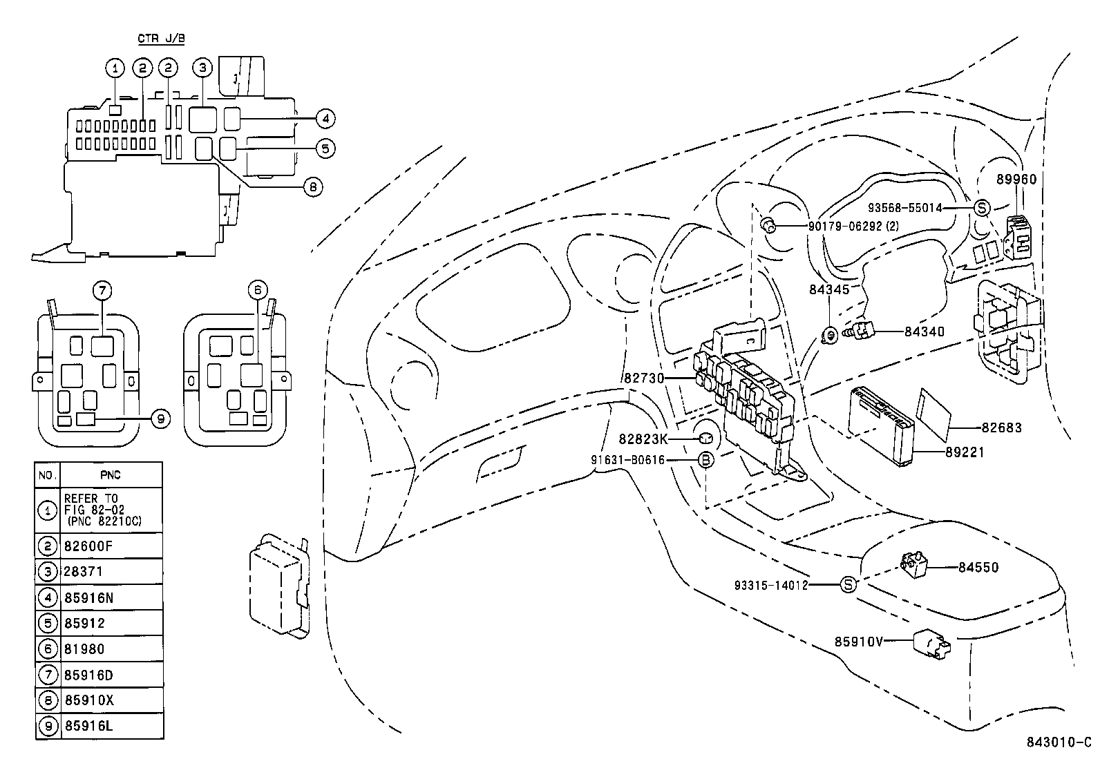 Exploded illustration 843010C