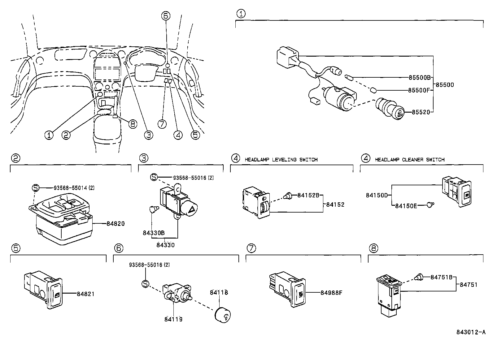 Exploded illustration 843012A