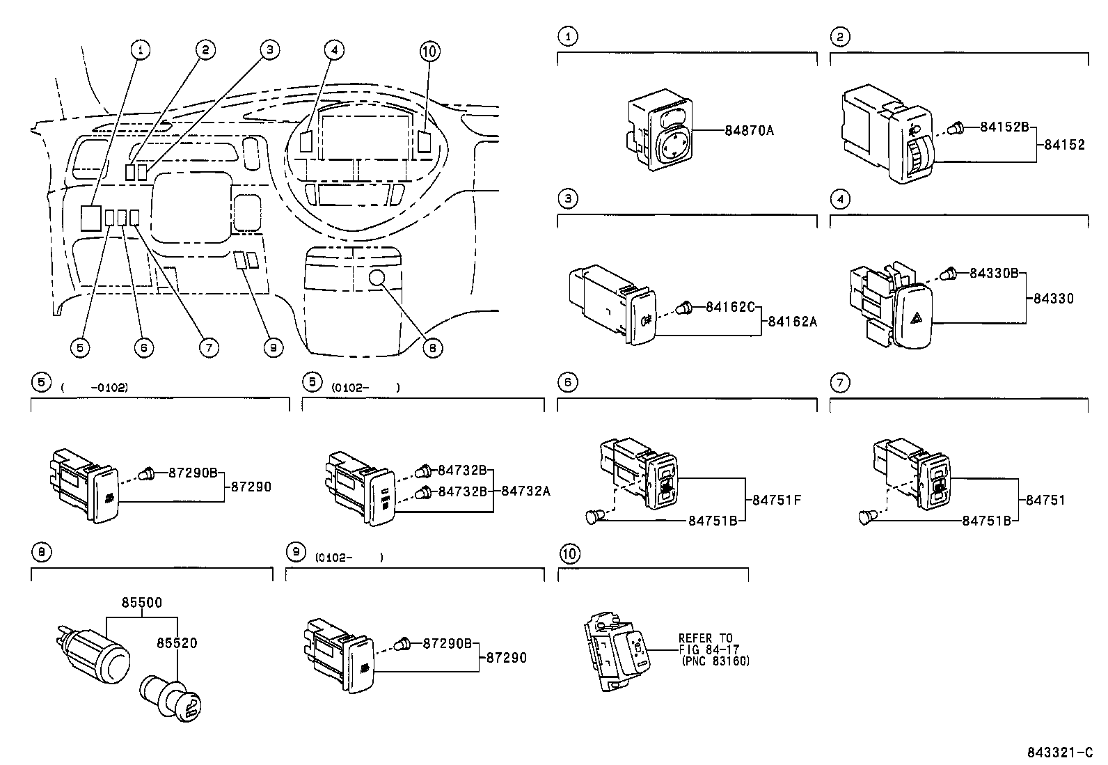 Exploded illustration 843321C