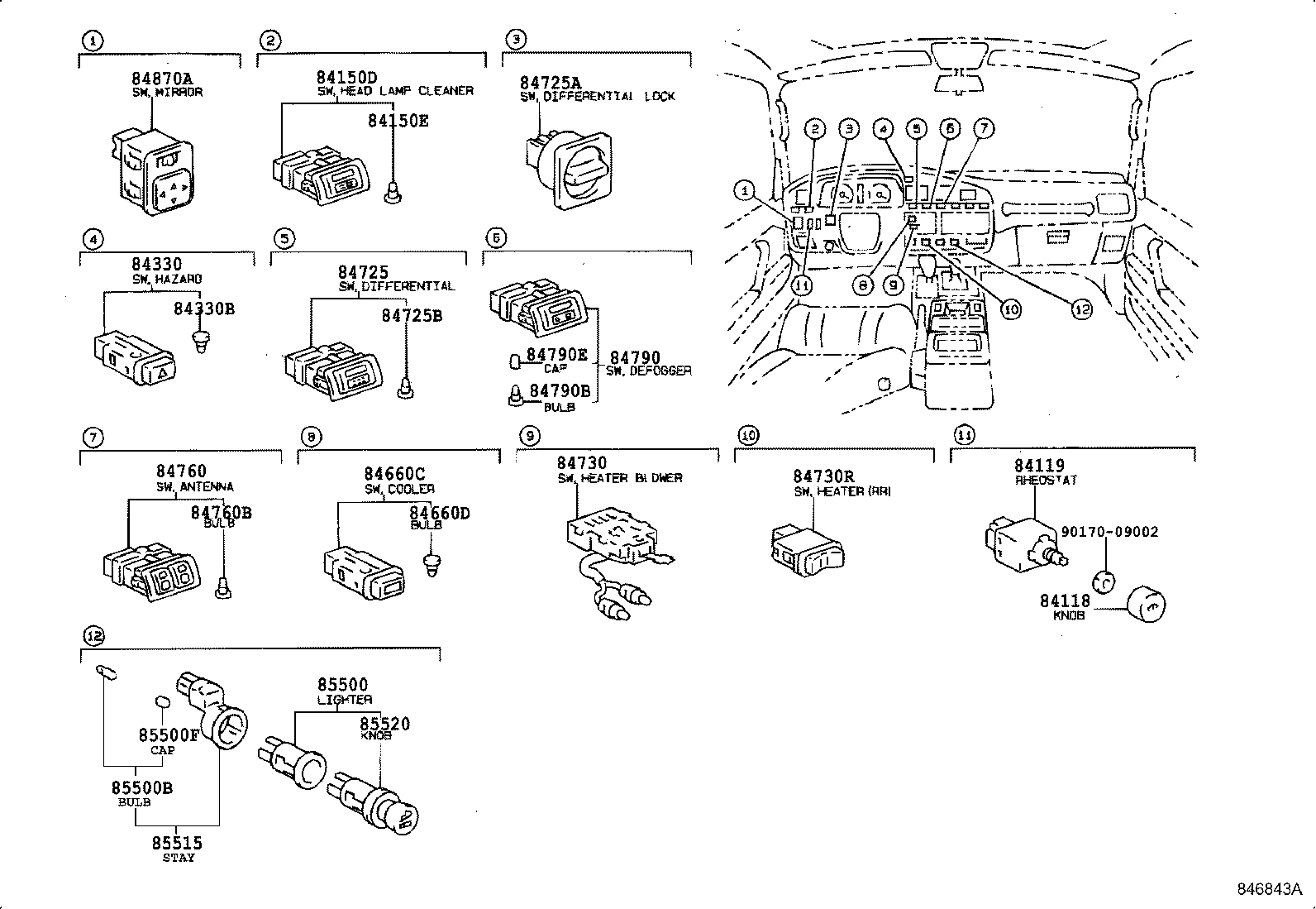 Exploded illustration 846843A