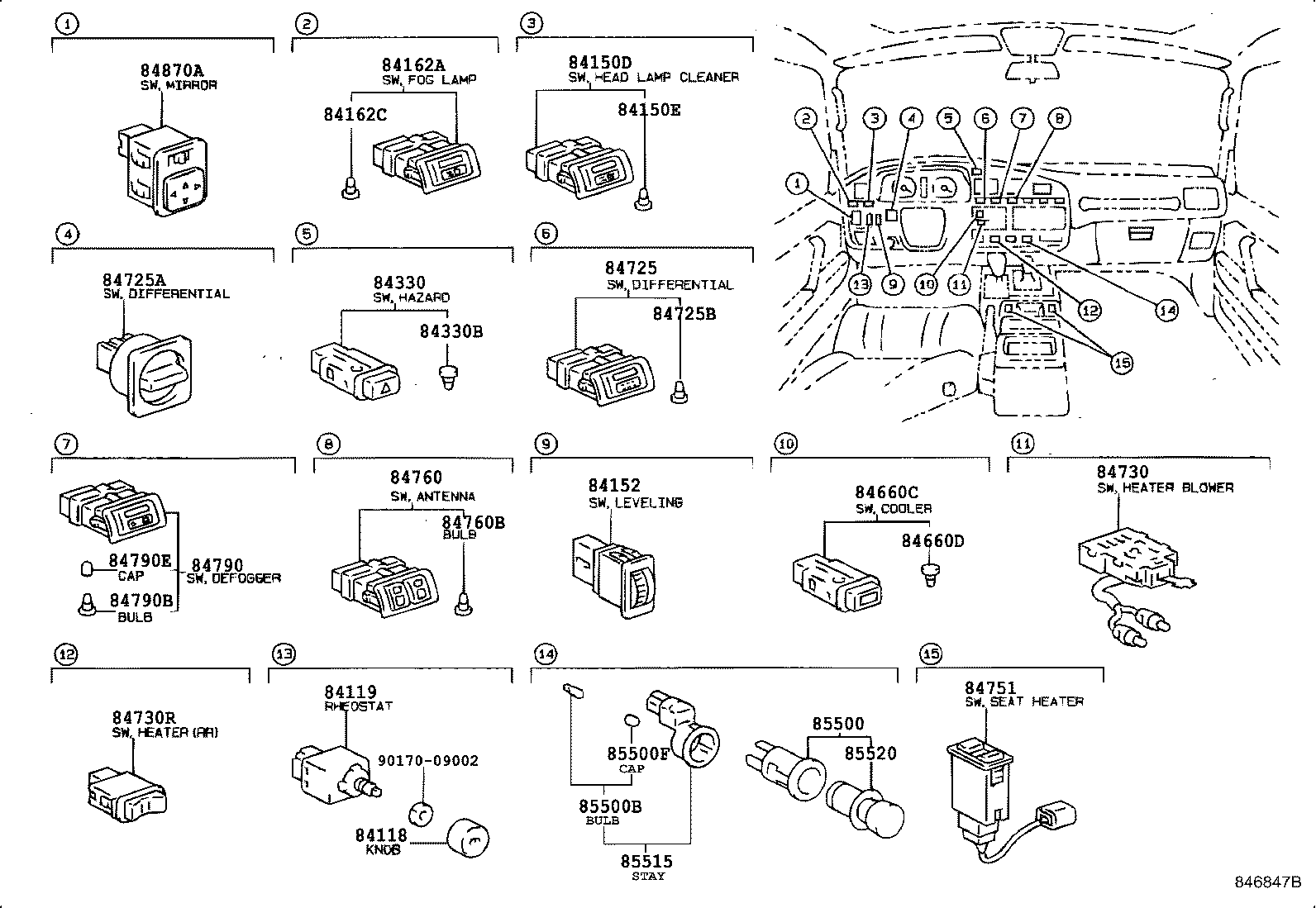 Exploded illustration 846847B