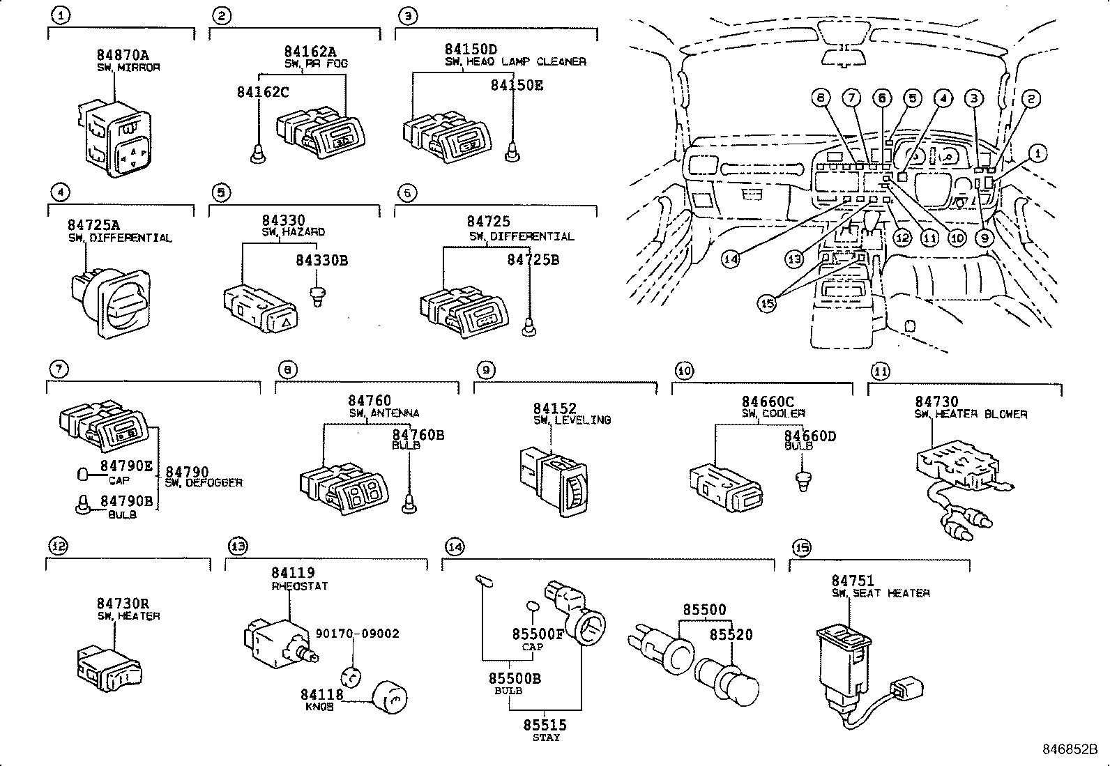 Exploded illustration 846852B