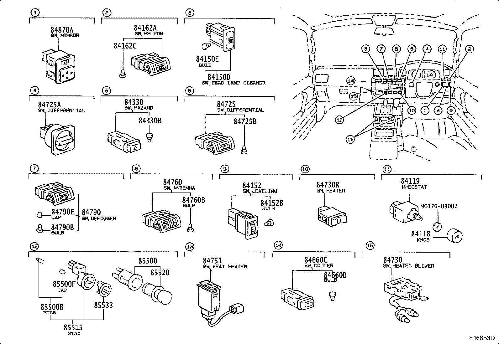 Exploded illustration 846853D