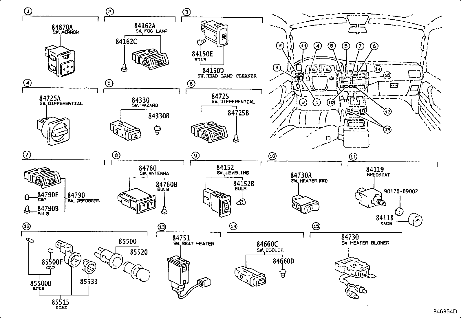Exploded illustration 846854D