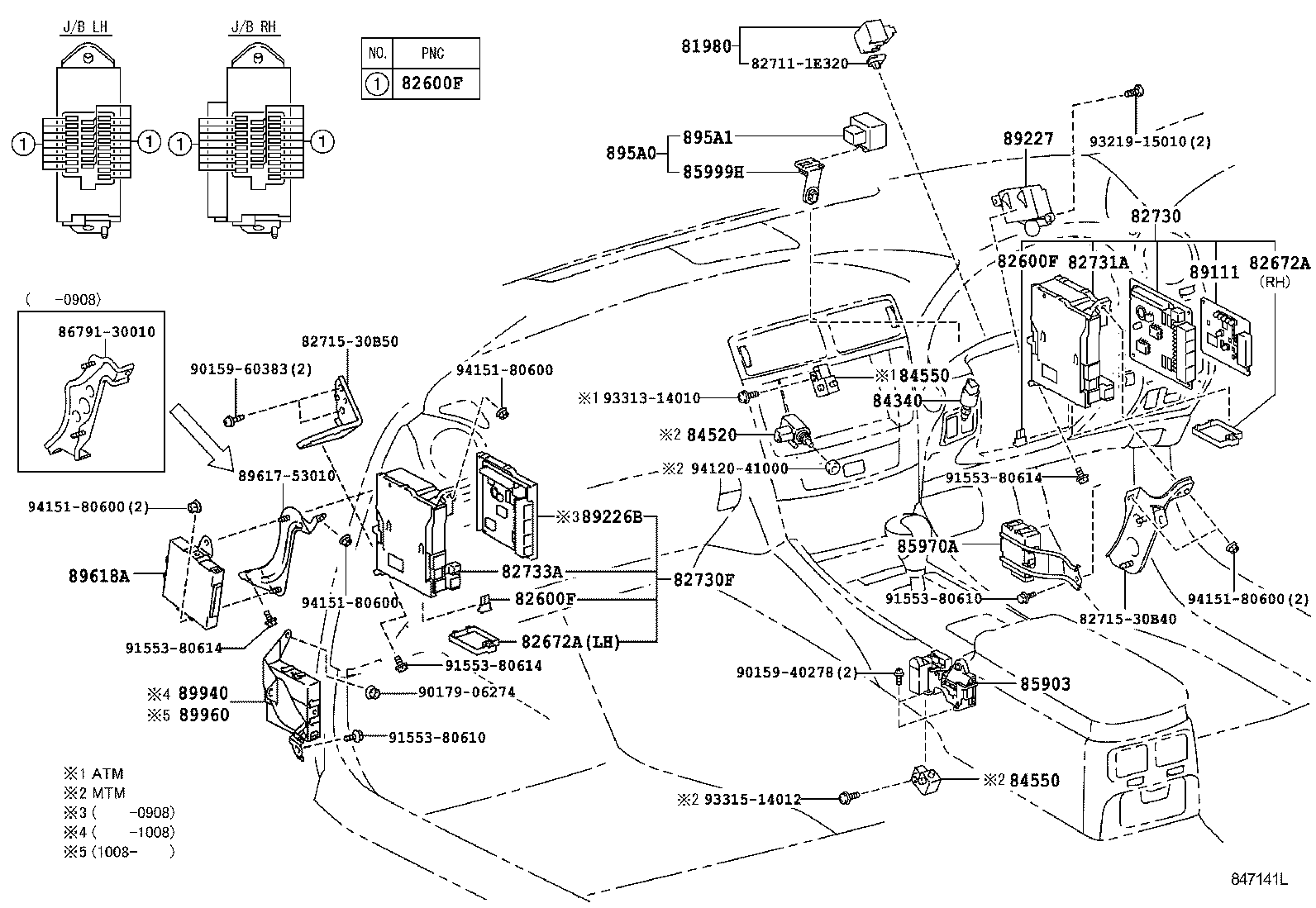 Exploded illustration 847141L