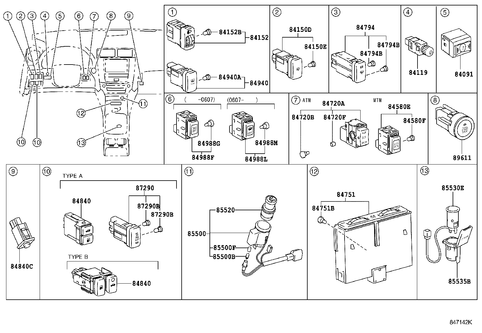 Exploded illustration 847142K