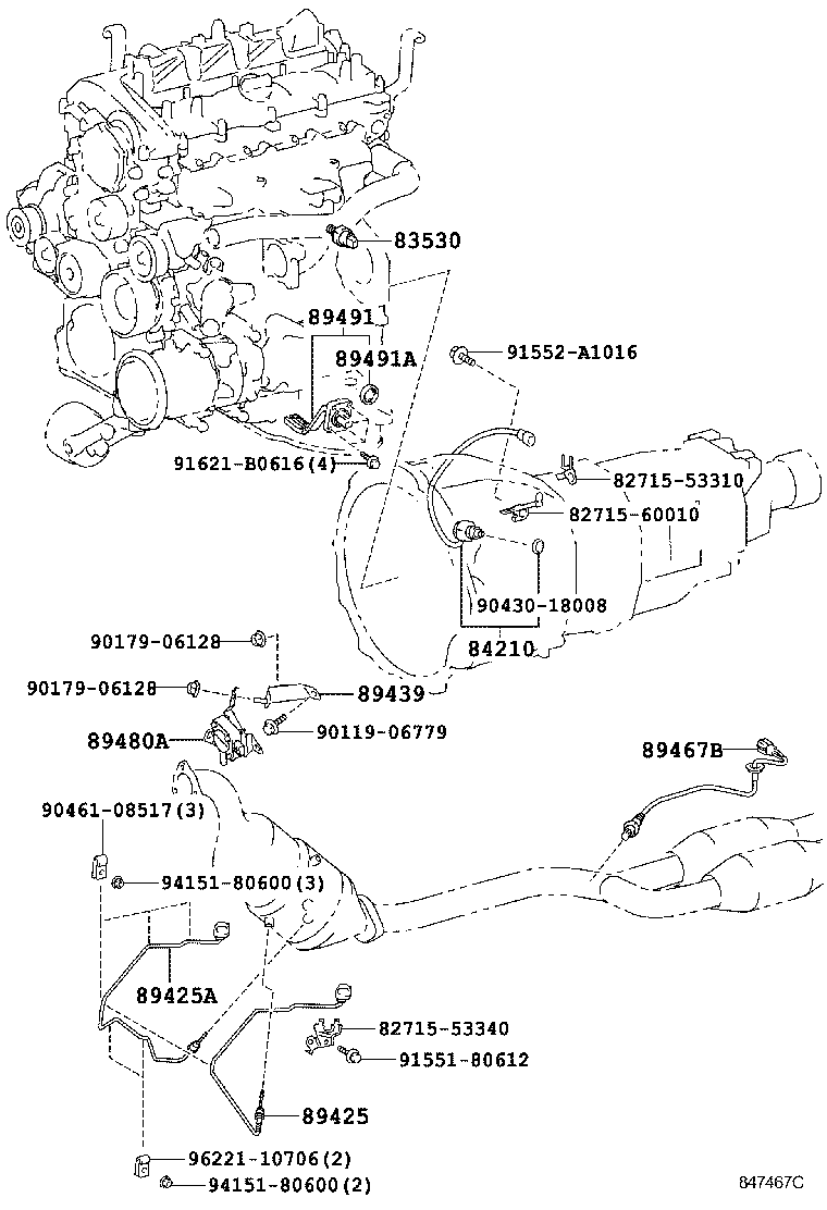 Exploded illustration 847467C
