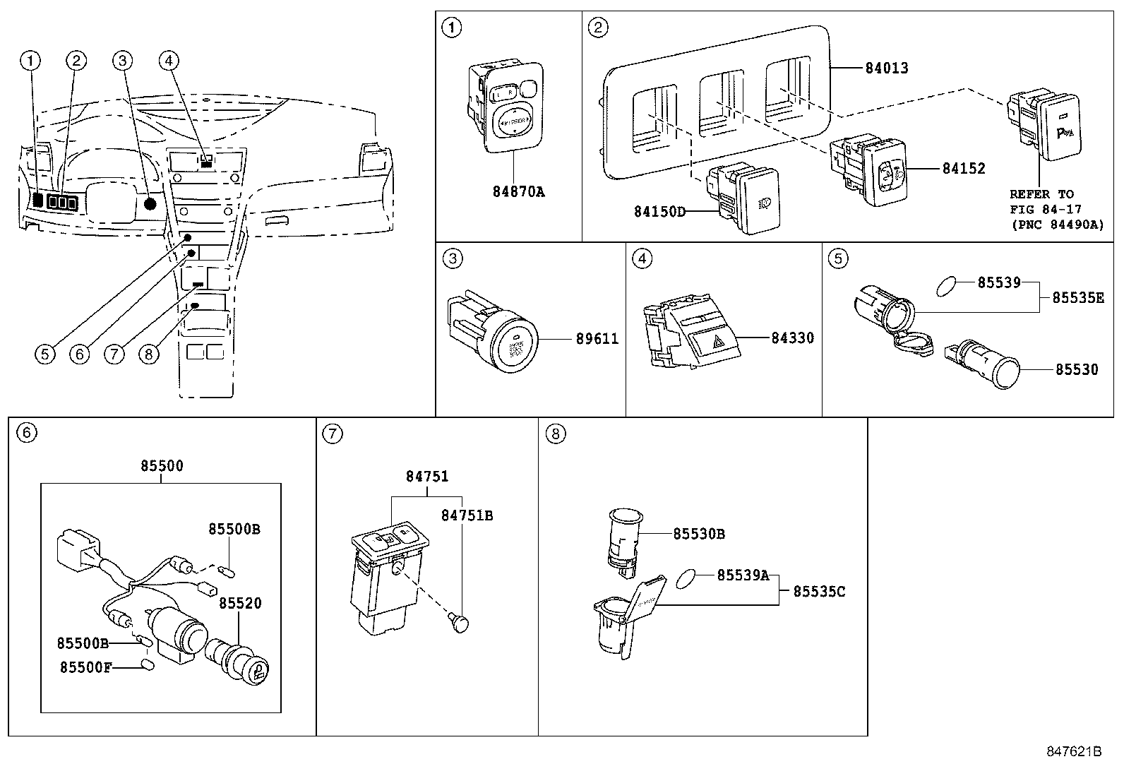 Exploded illustration 847621B