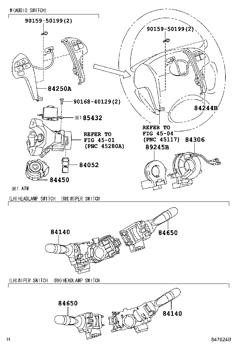 Exploded illustration 847624B