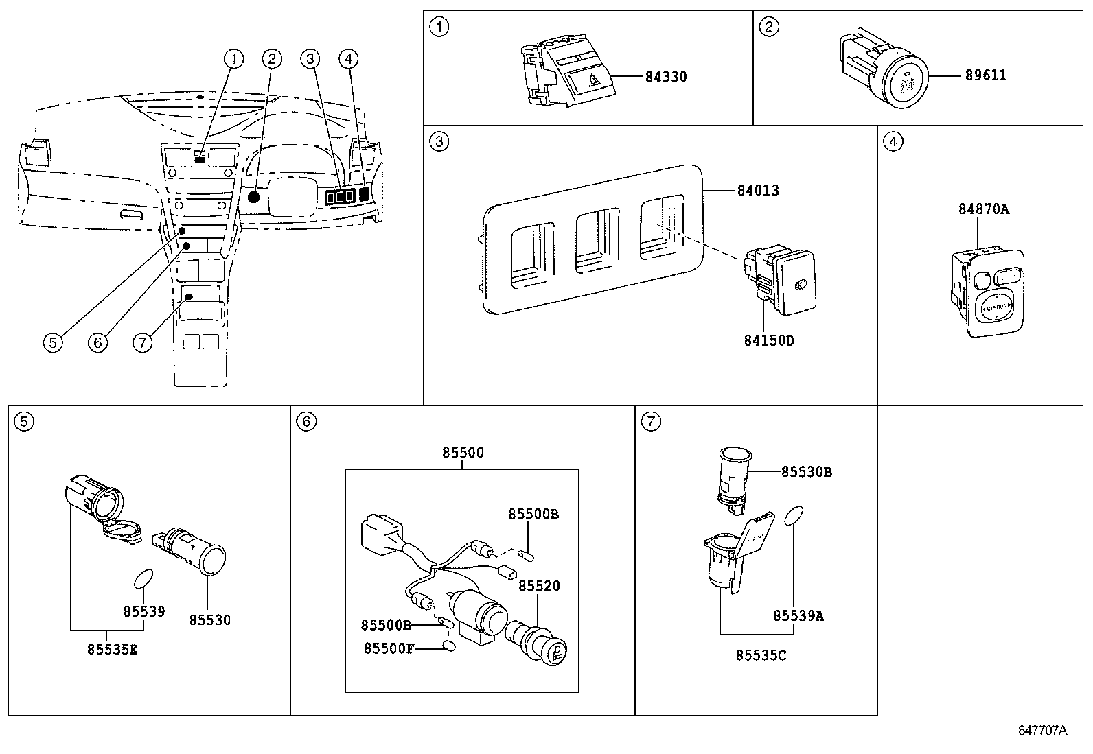 Exploded illustration 847707A
