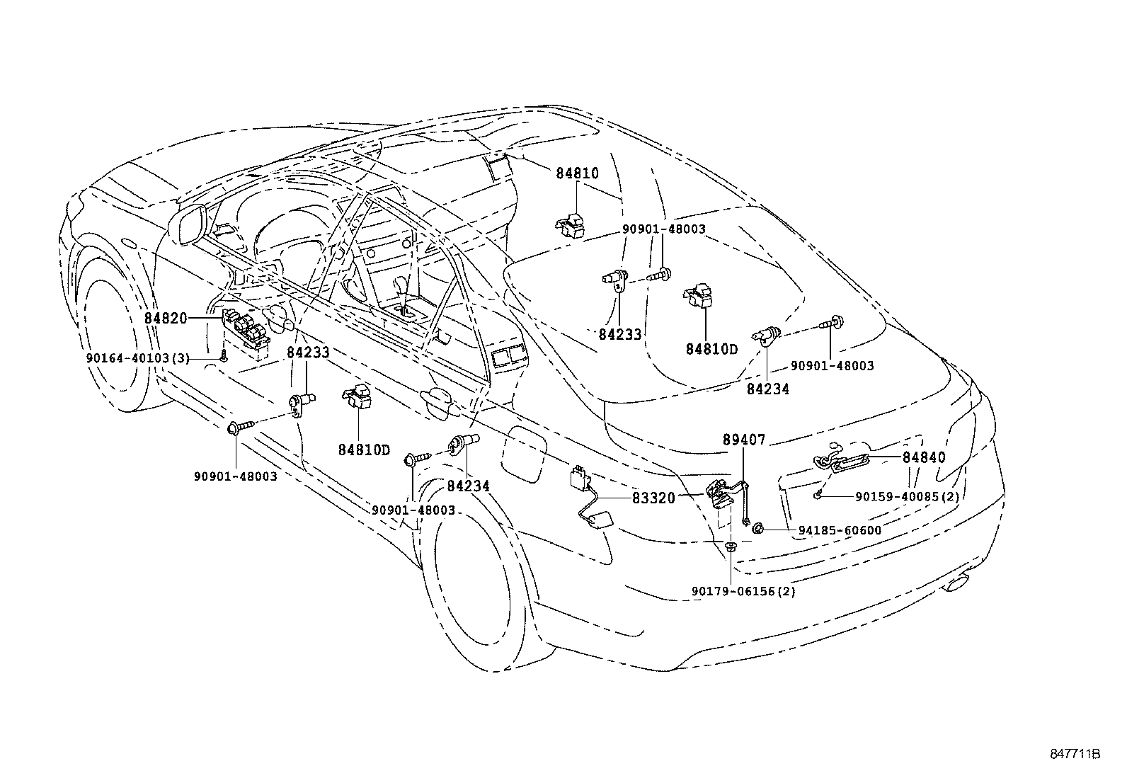 Exploded illustration 847711B
