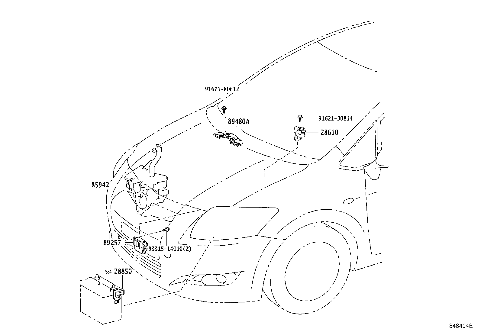 Exploded illustration 848494E