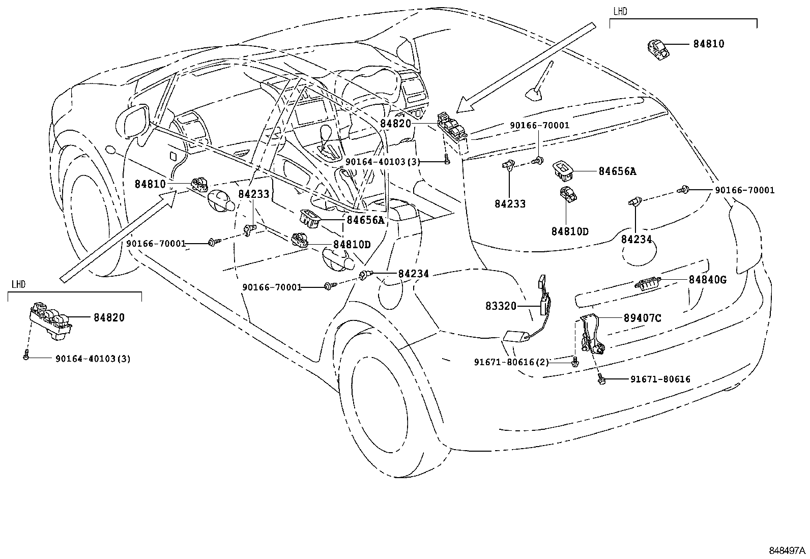 Exploded illustration 848497A