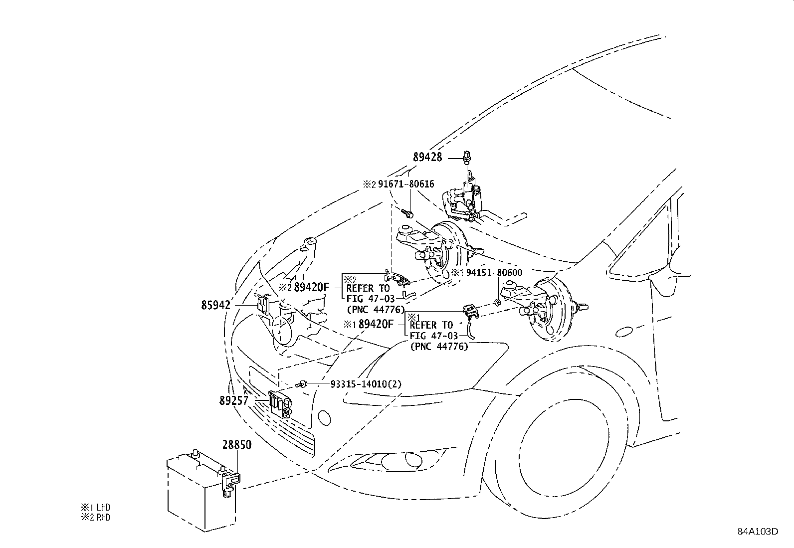 Exploded illustration 84A103D