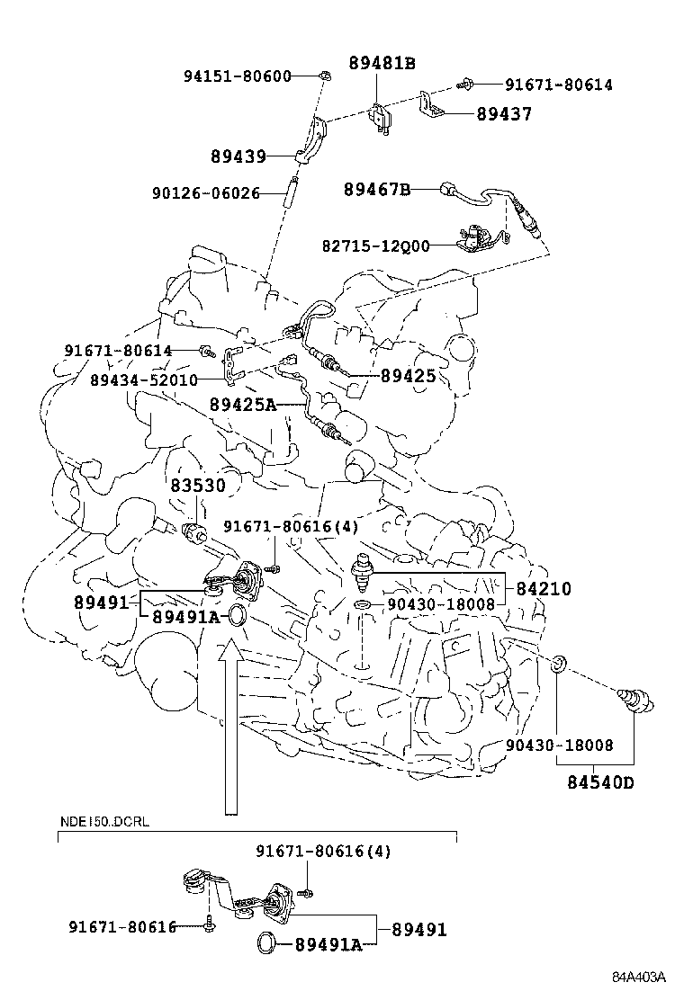 Exploded illustration 84A403A