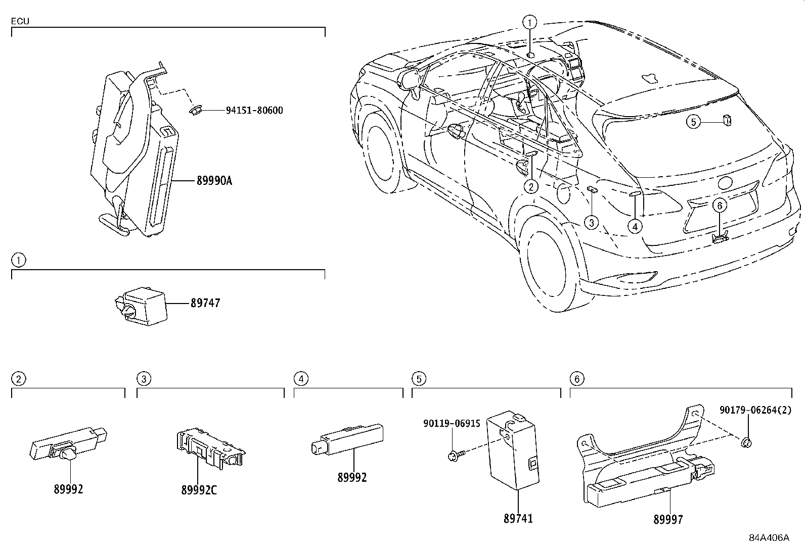 Exploded illustration 84A406A