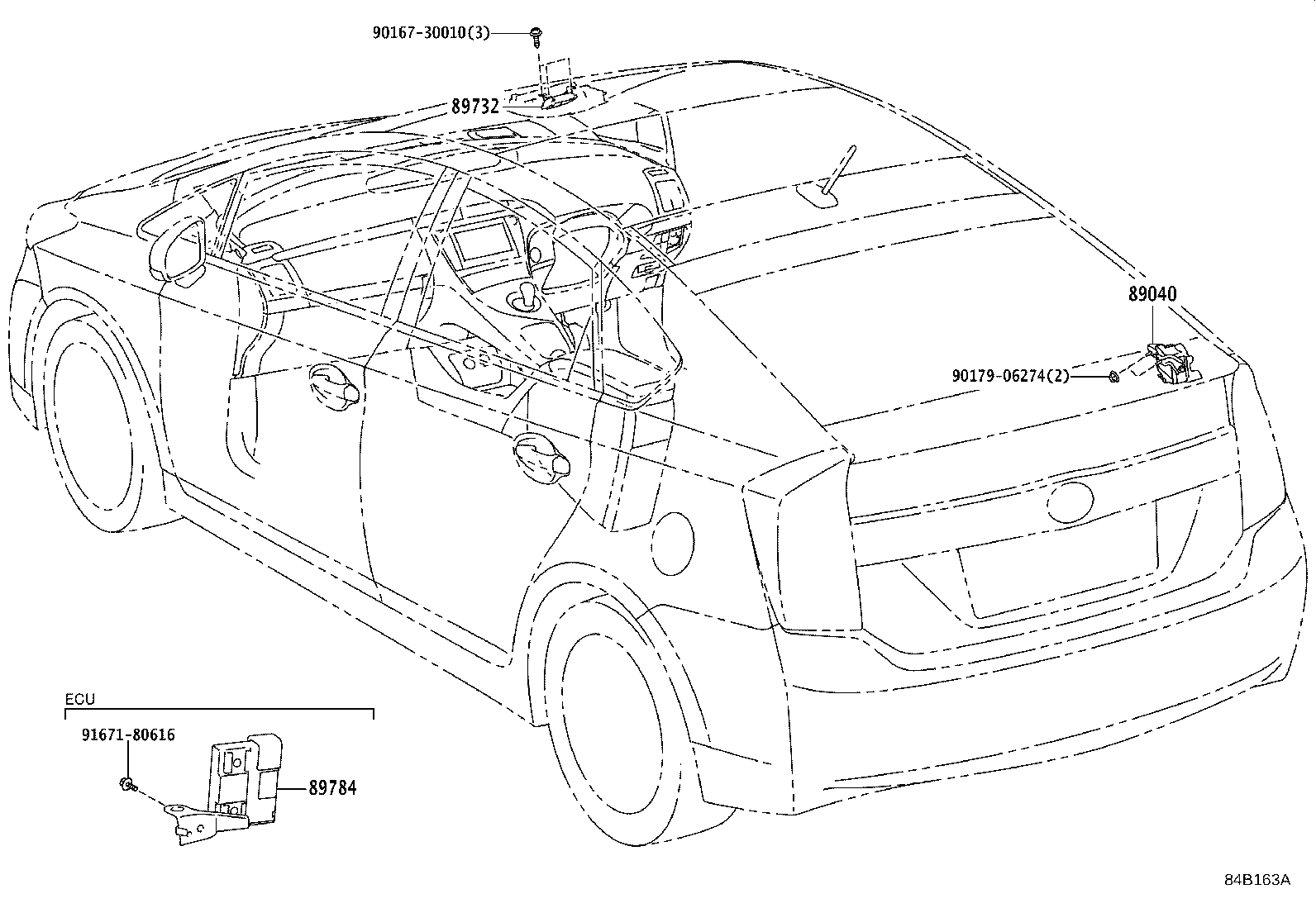Exploded illustration 84B163A