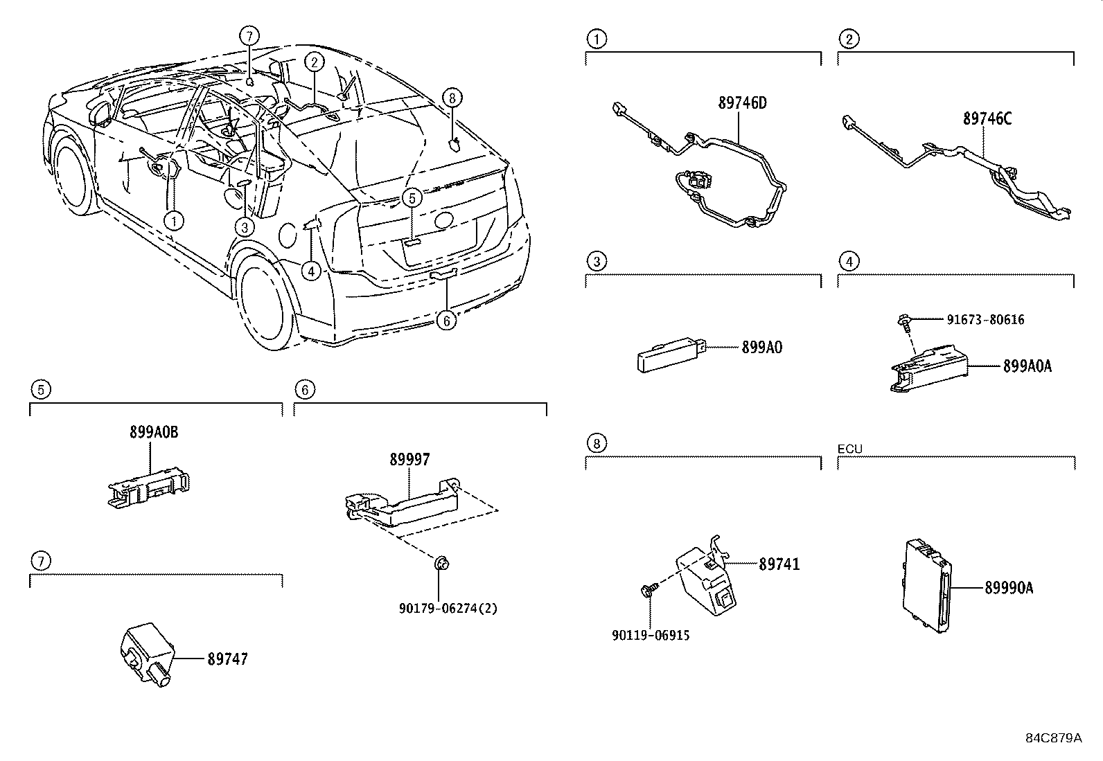 Exploded illustration 84C879A