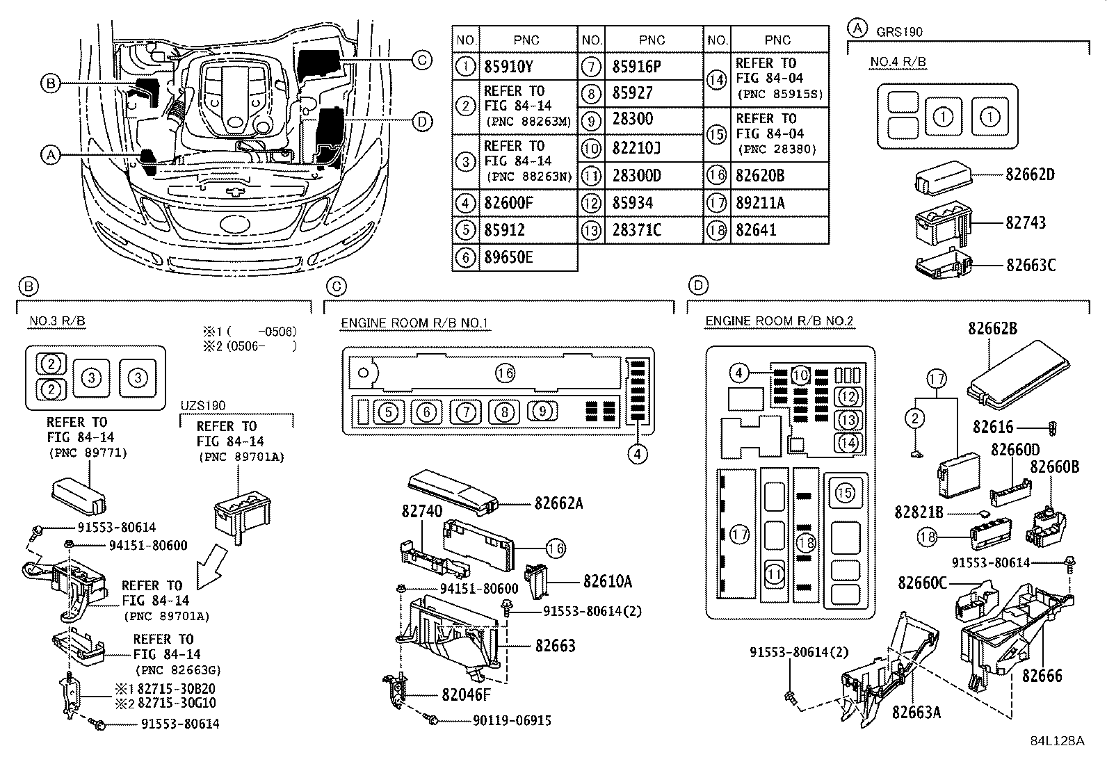 Exploded illustration 84L128A
