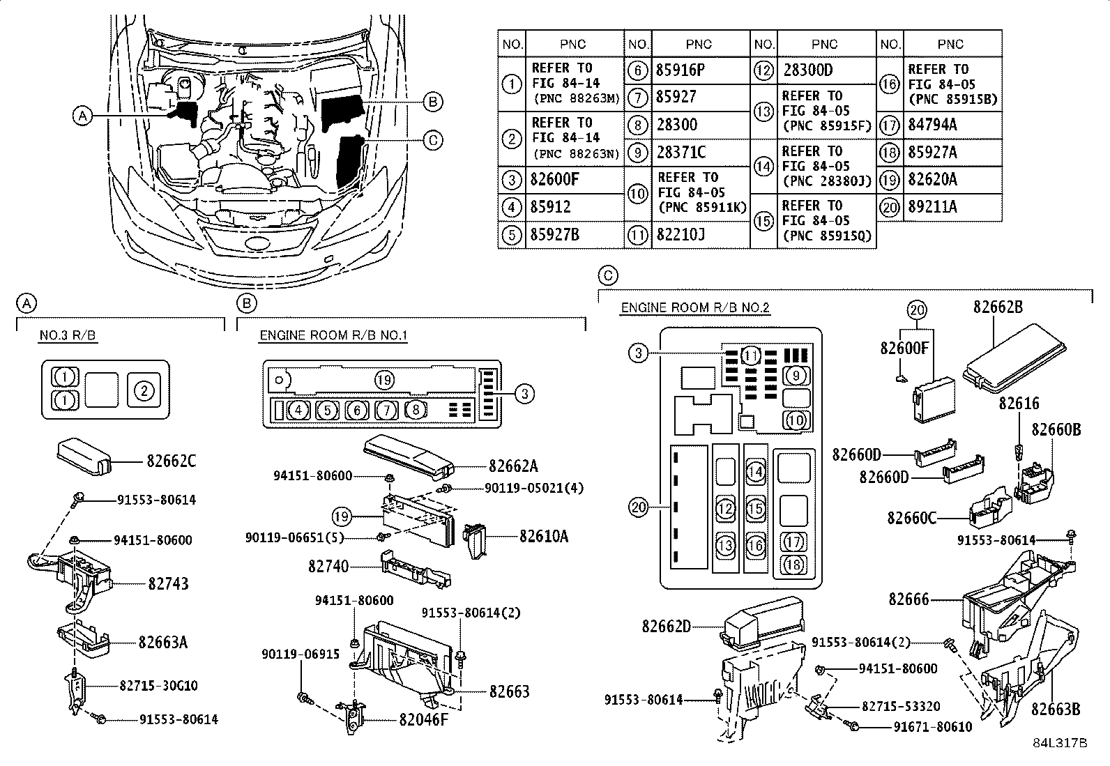 Exploded illustration 84L317B