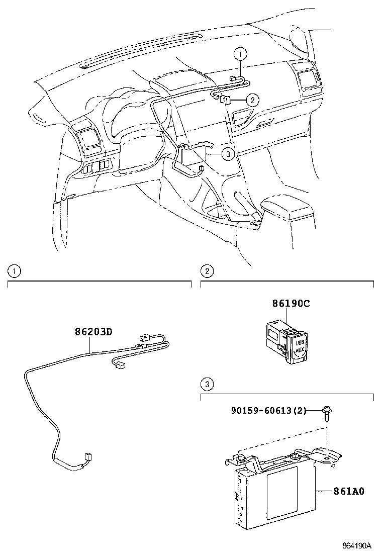 Exploded illustration 864190A