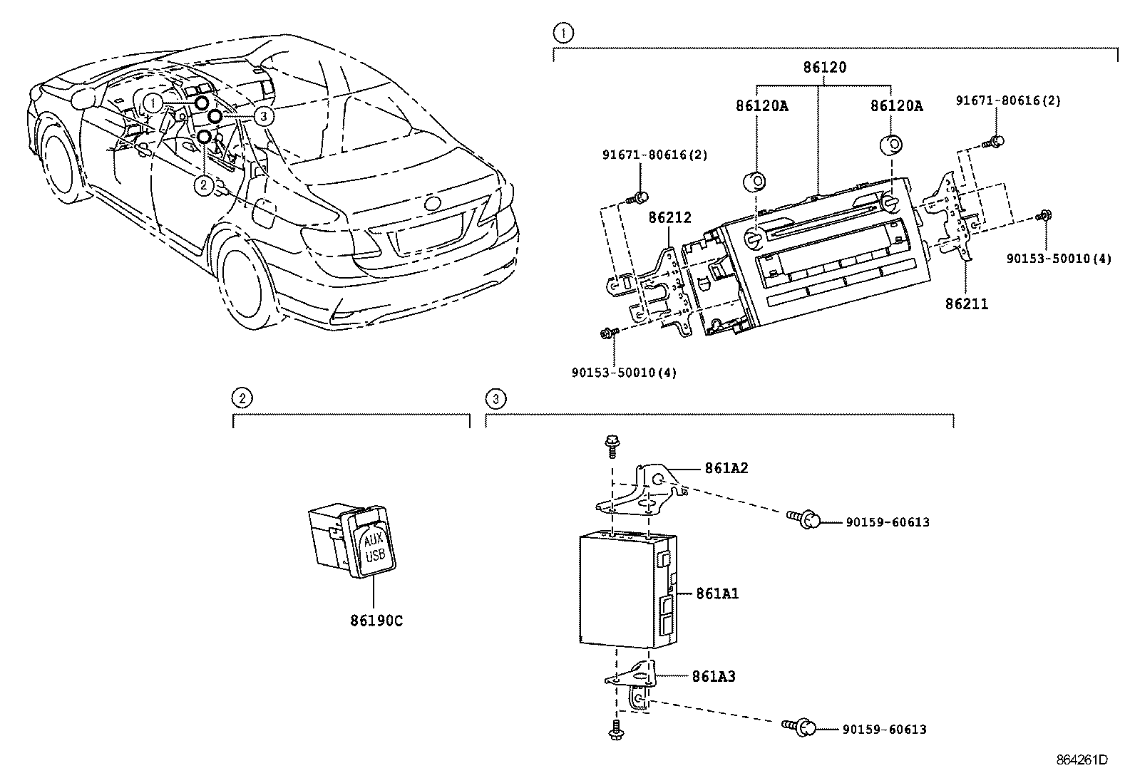 Exploded illustration 864261D