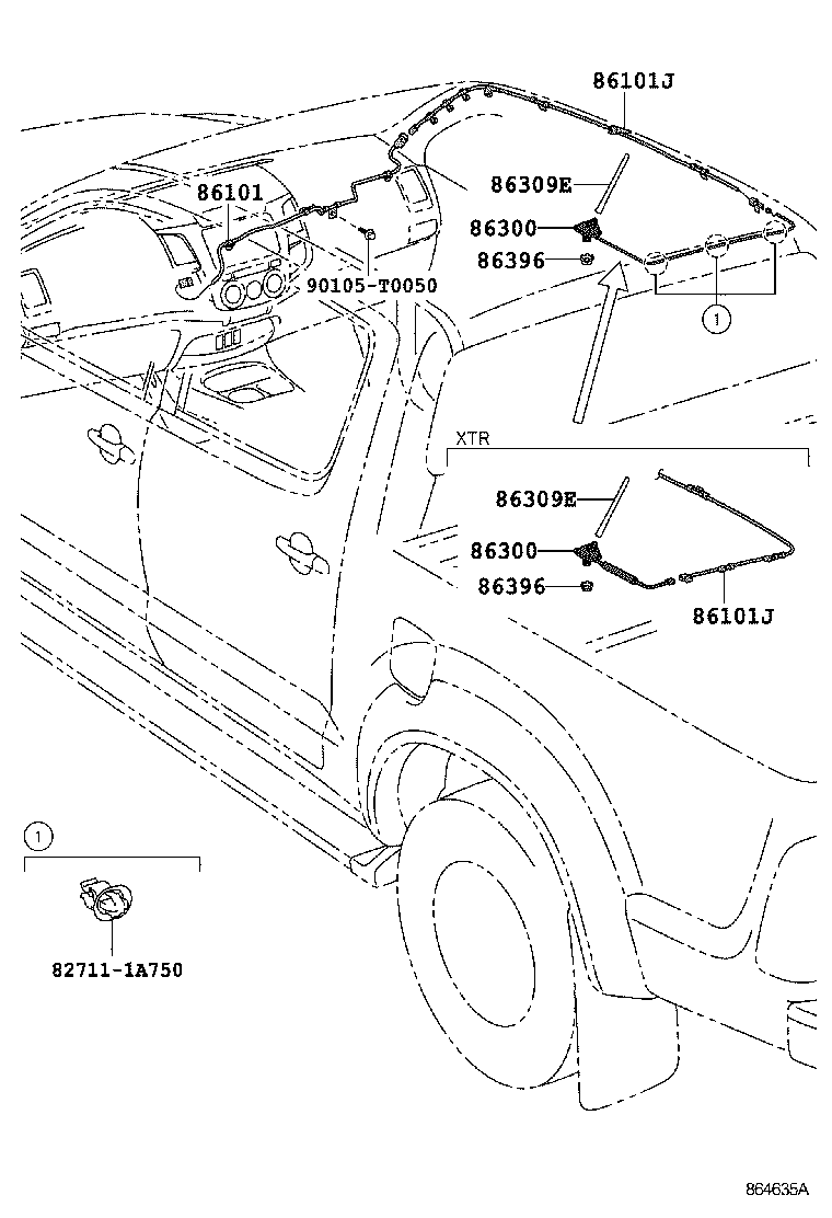 Exploded illustration 864635A