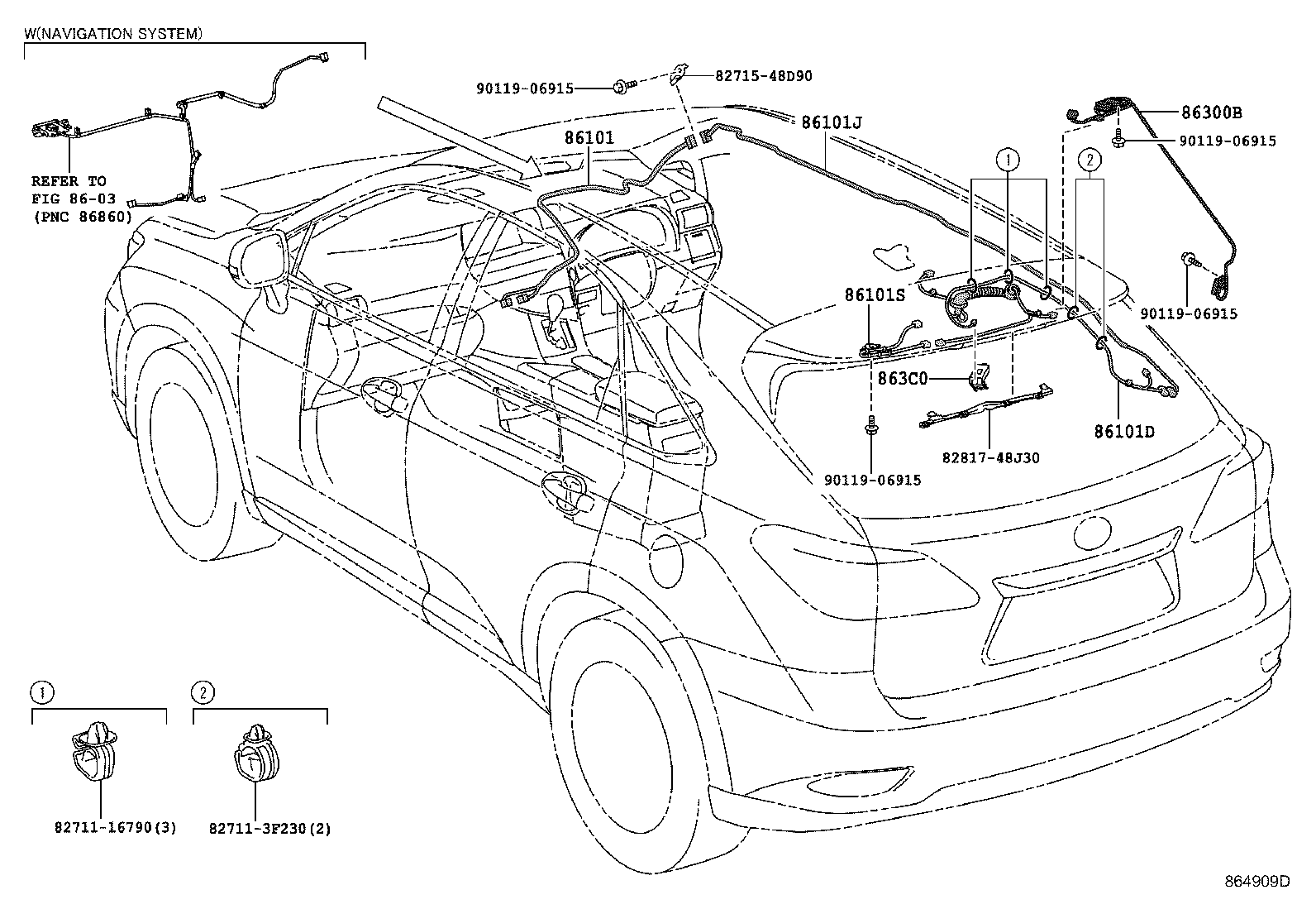 Exploded illustration 864909D