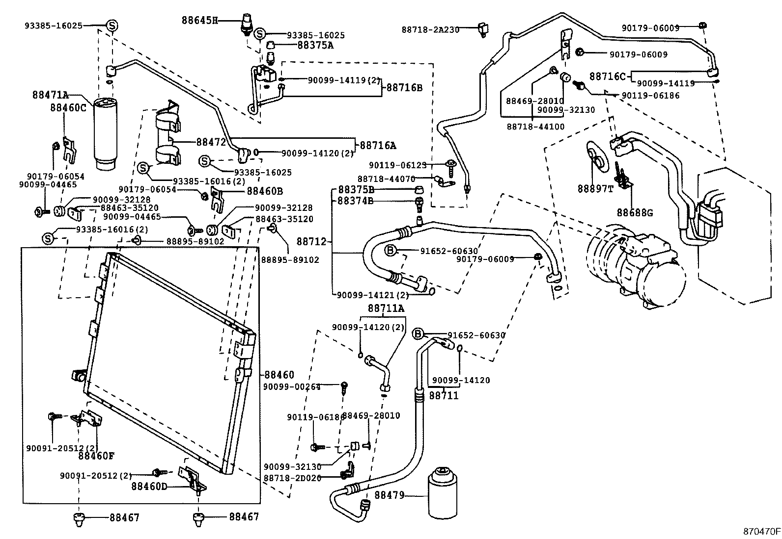 Exploded illustration 870470F