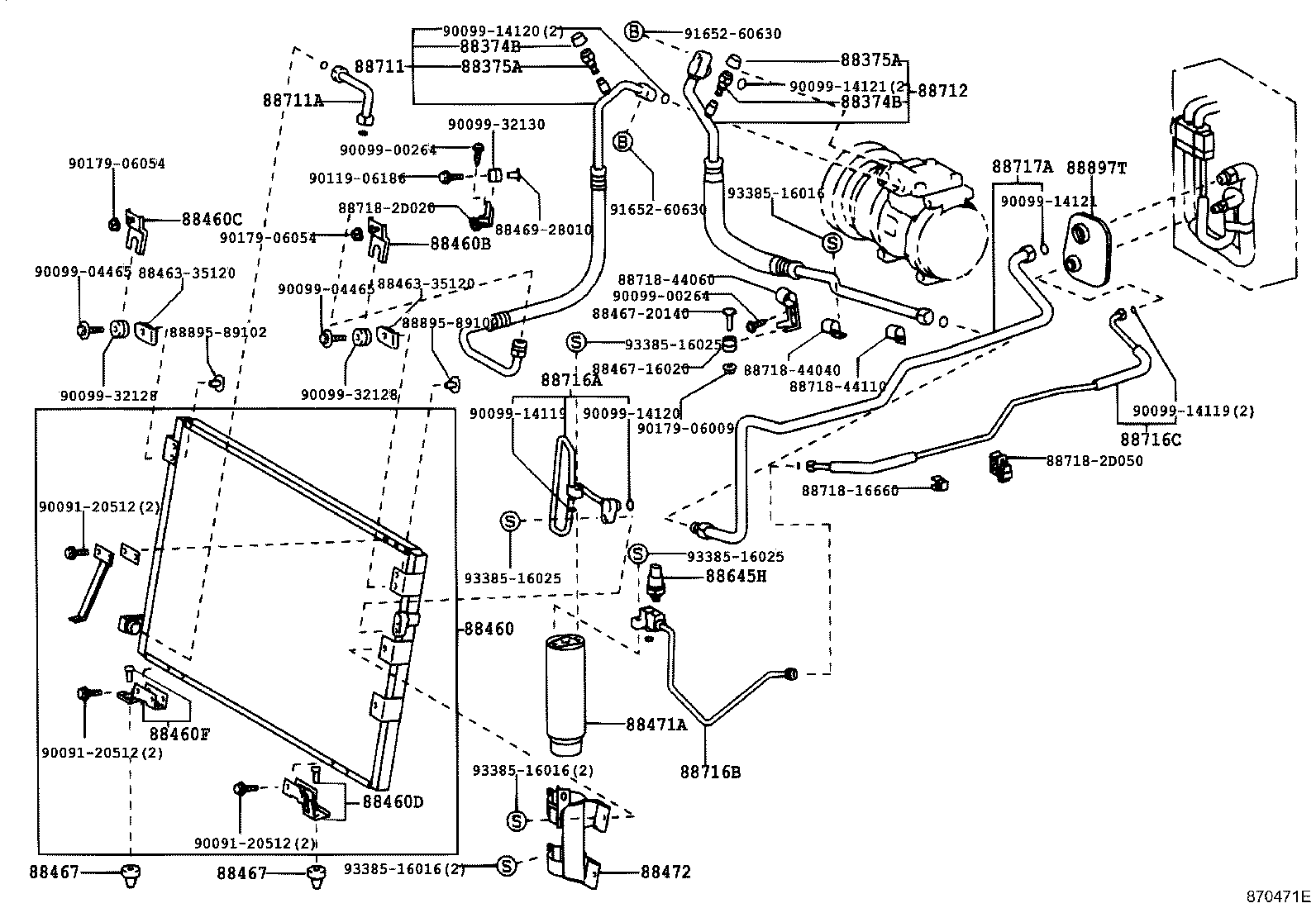 Exploded illustration 870471E