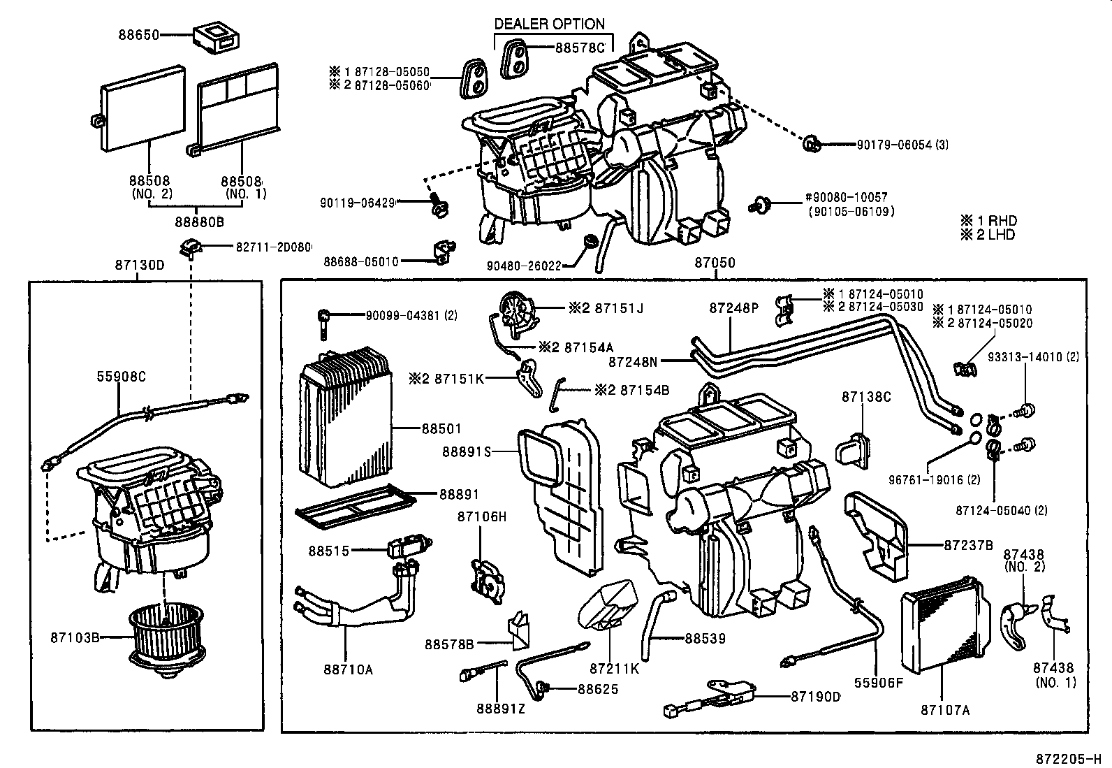 Exploded illustration 872205H