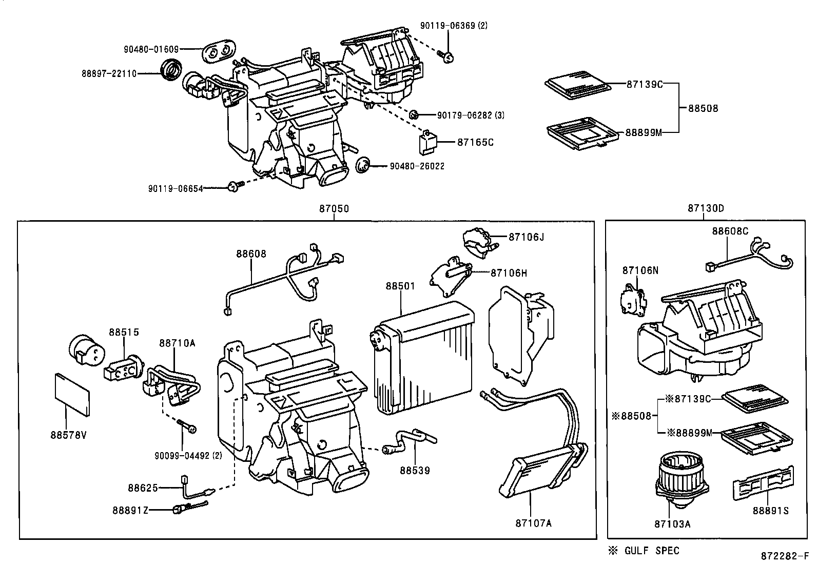 Exploded illustration 872282F