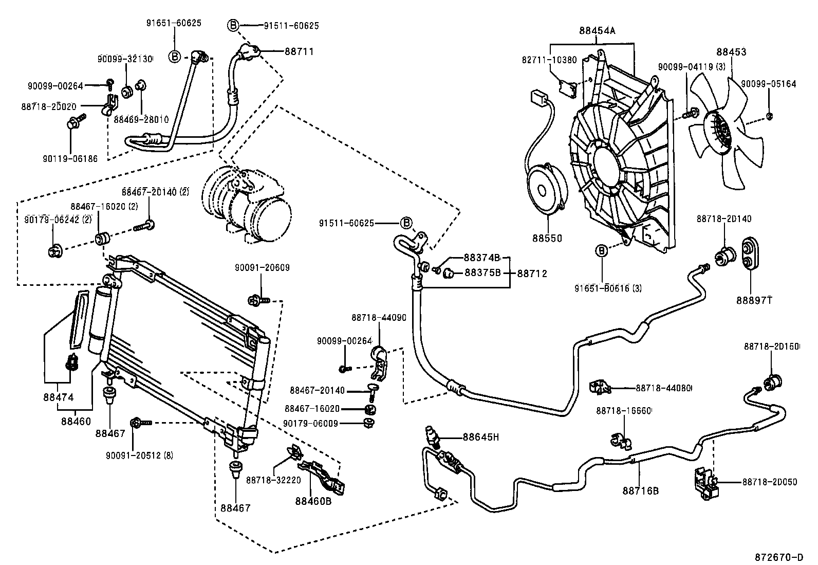Exploded illustration 872670D
