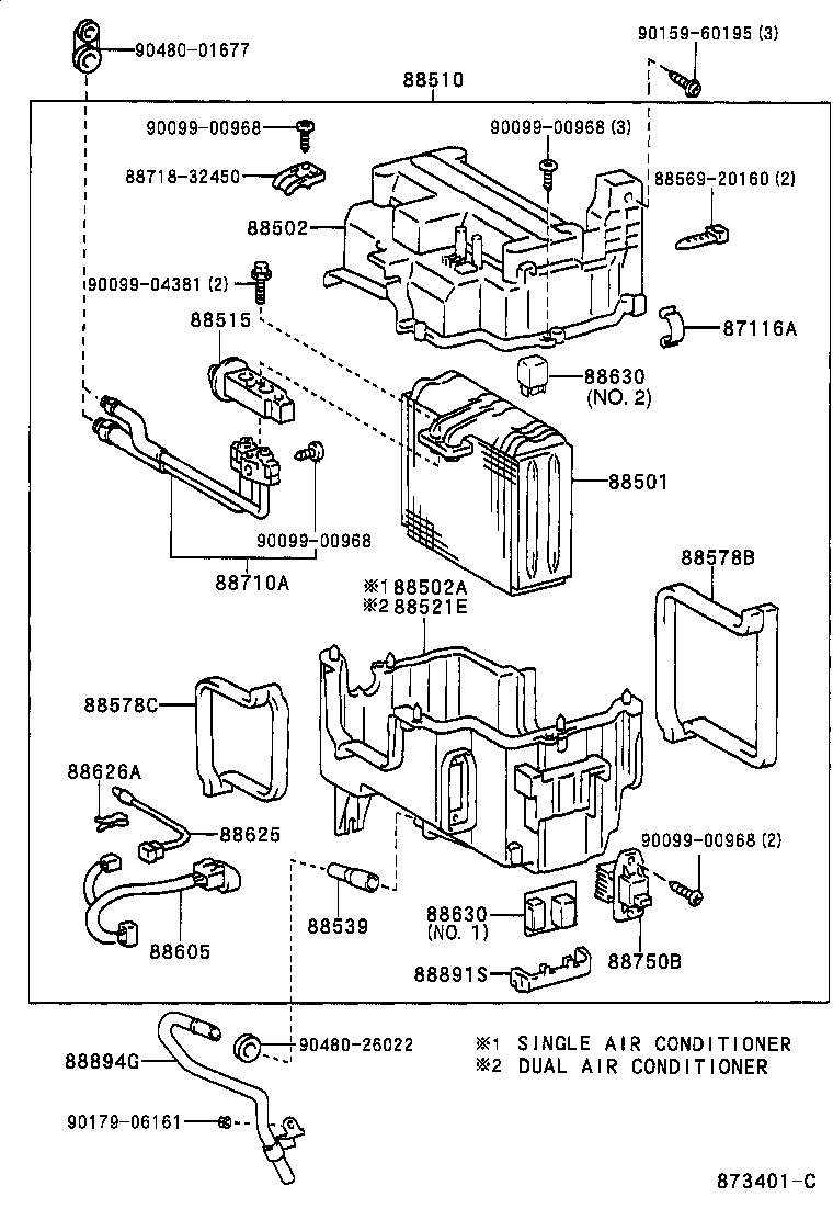 Exploded illustration 873401C