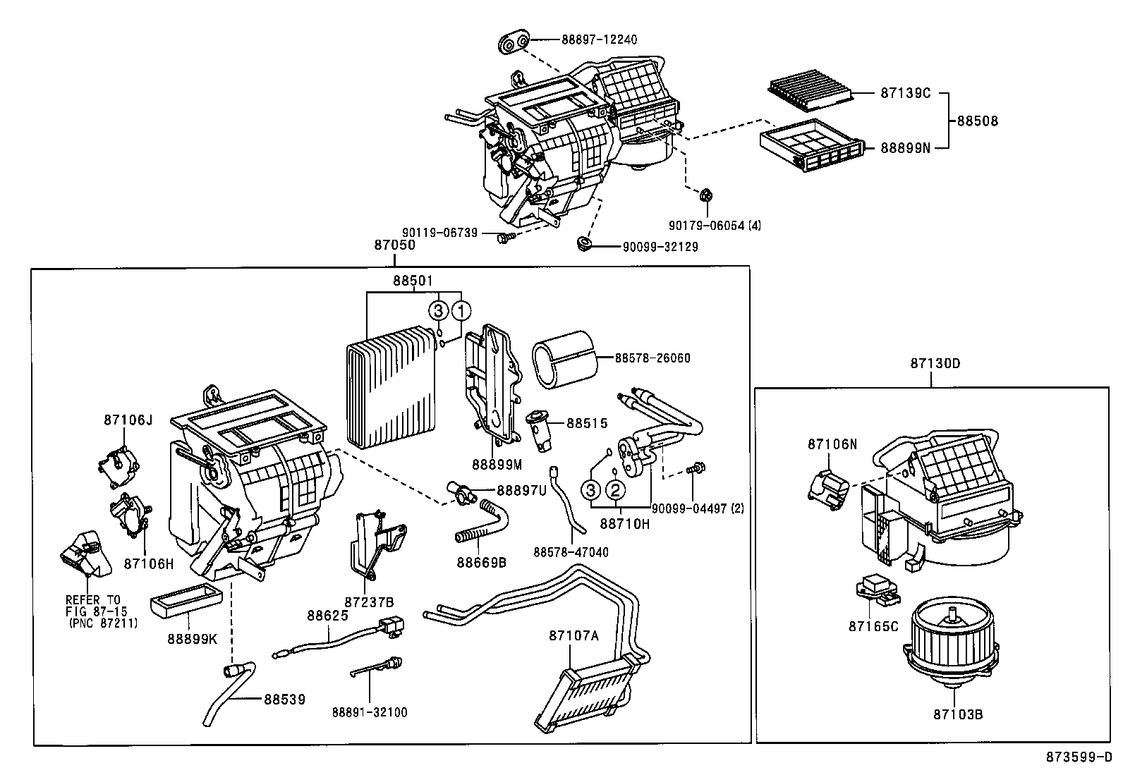 Exploded illustration 873599D