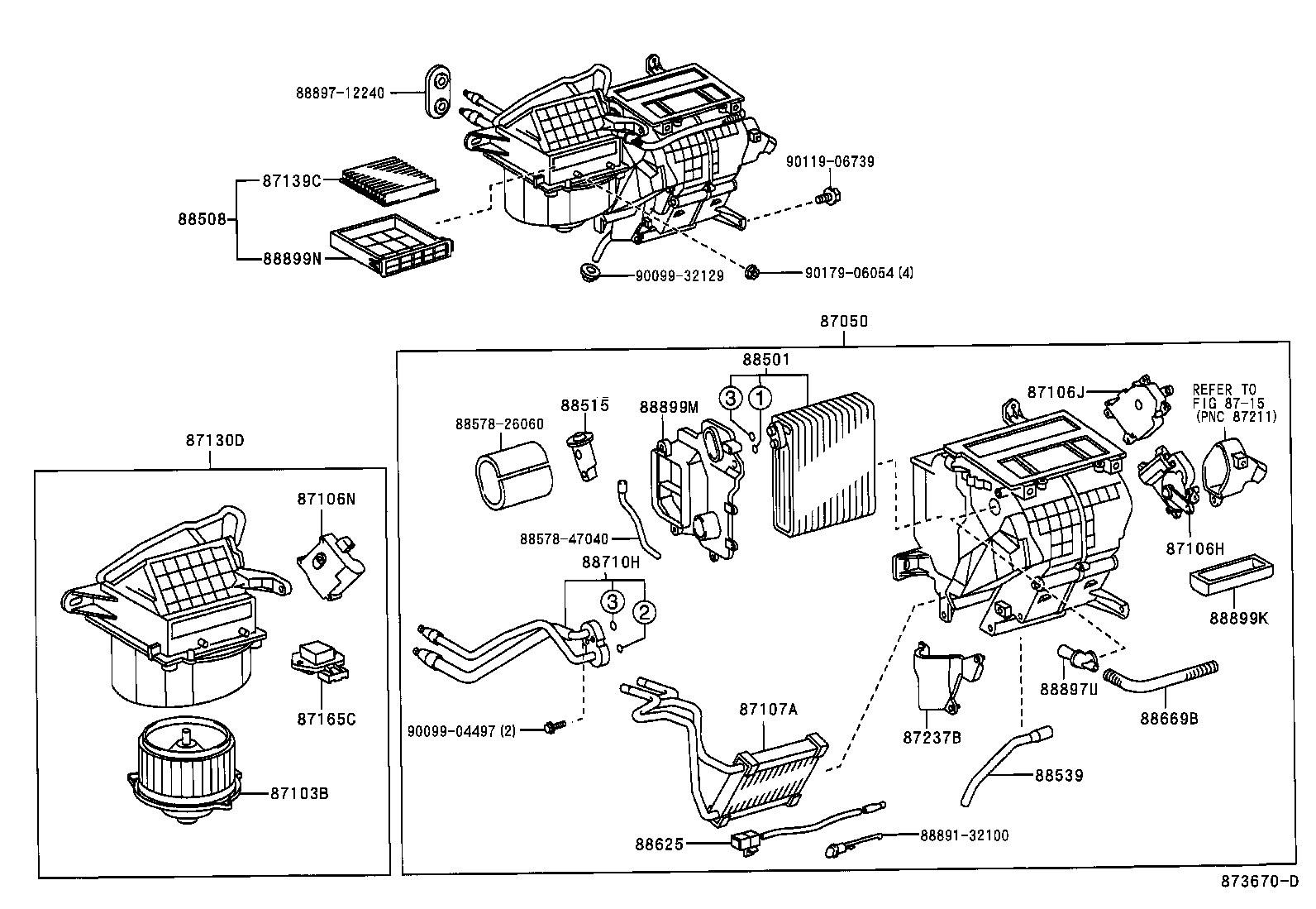 Exploded illustration 873670D